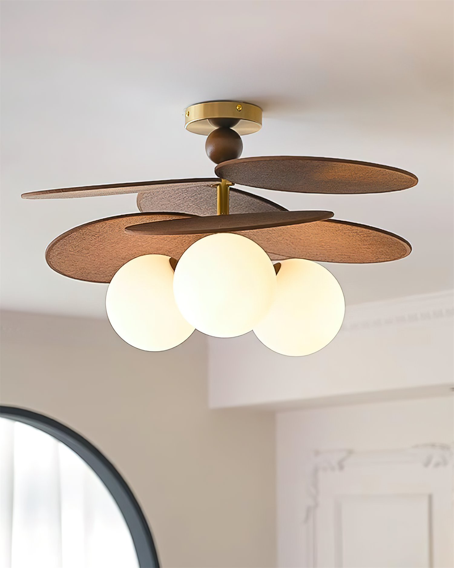 Eldo Wooden Blades Ceiling Lamp - Letslighting