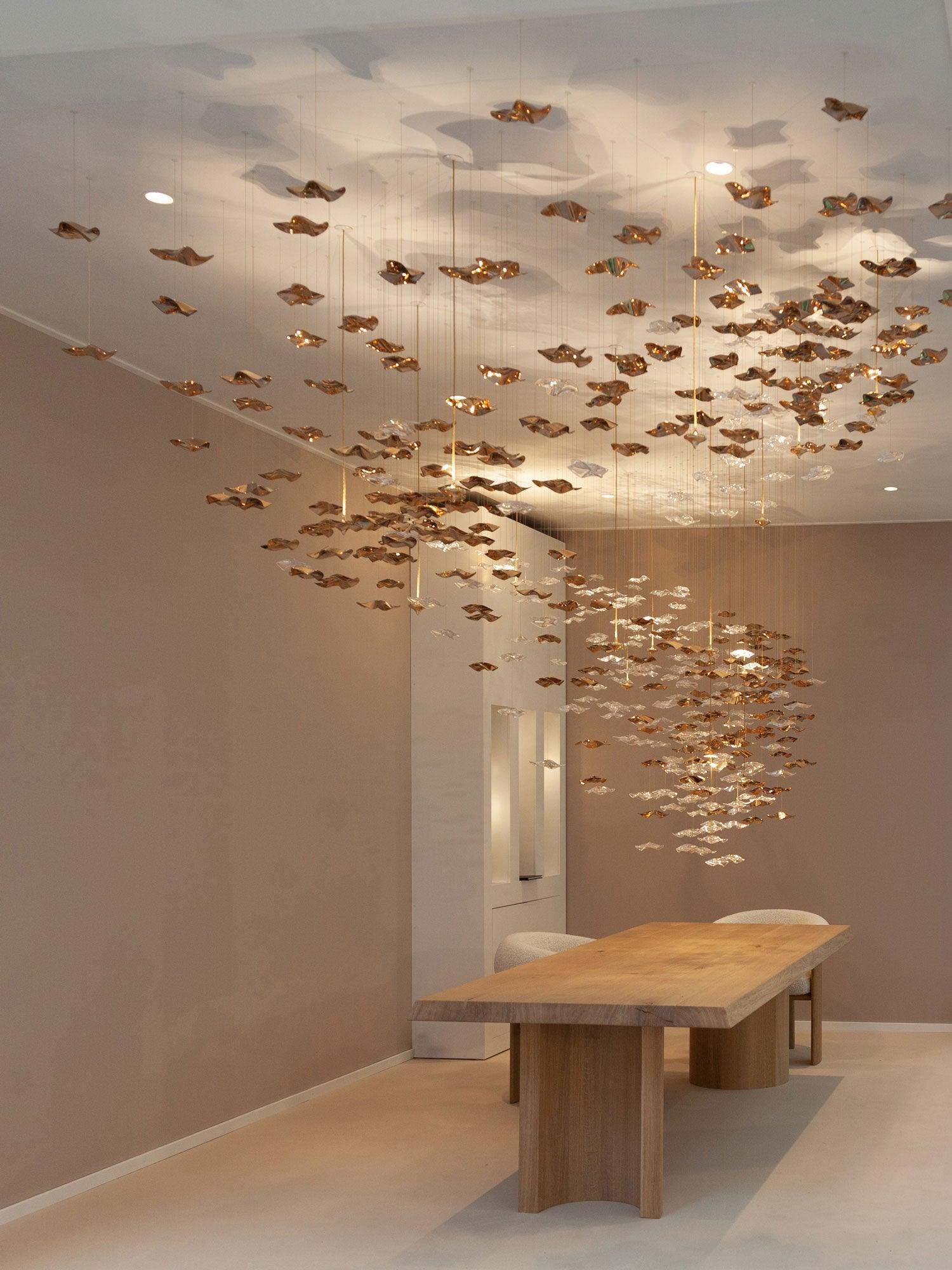 Cezorisra Luxury Brass Linear Chandelier - Blowlighting