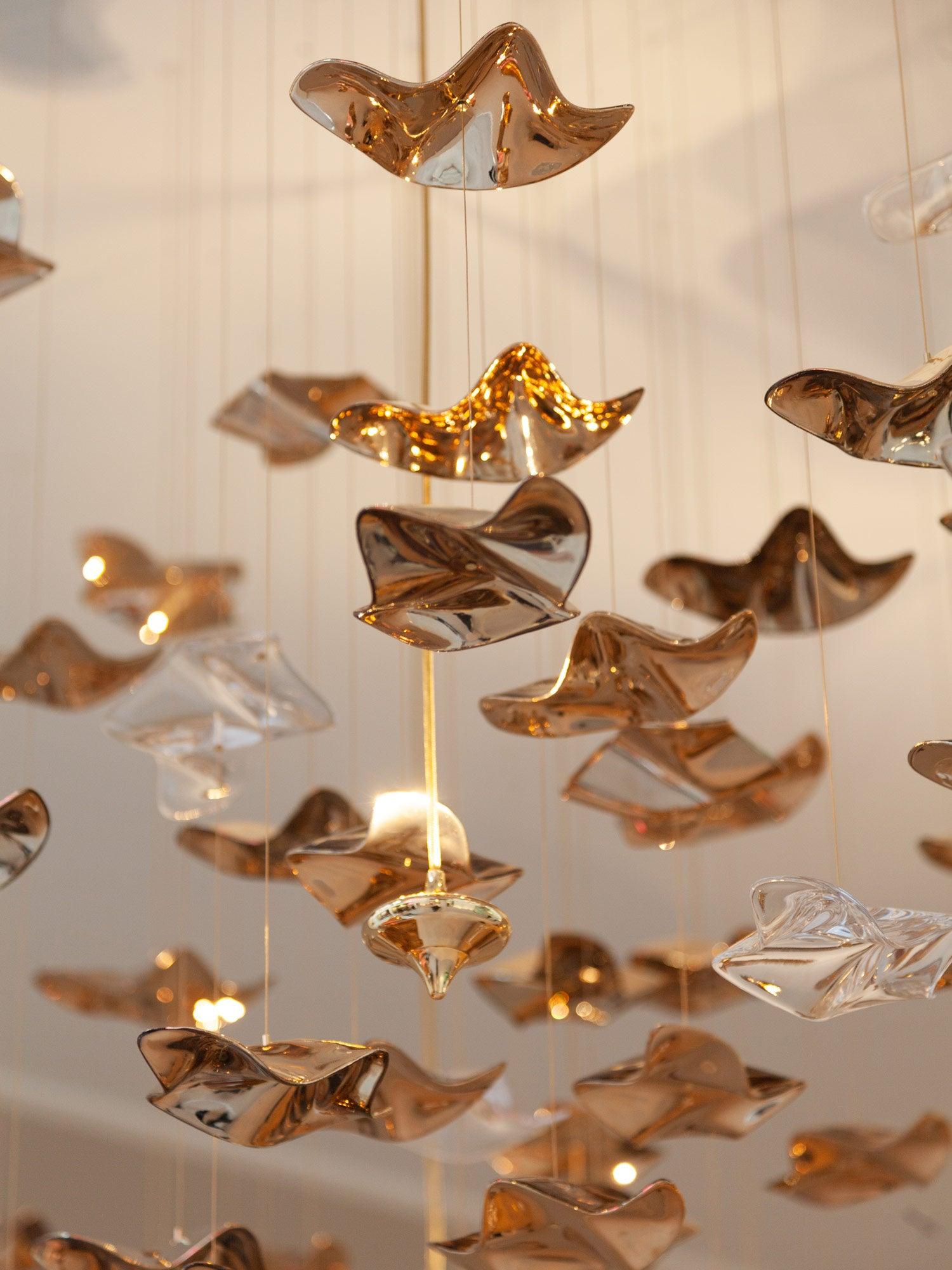 Cezorisra Luxury Brass Linear Chandelier - Blowlighting