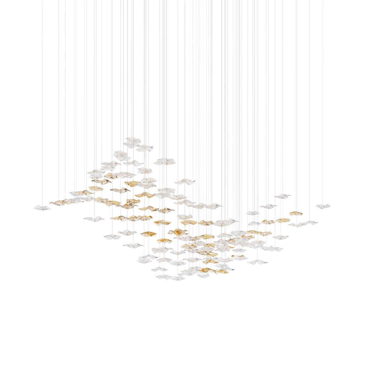 Nephele Crystal Leaf Chandelier - Blowlighting