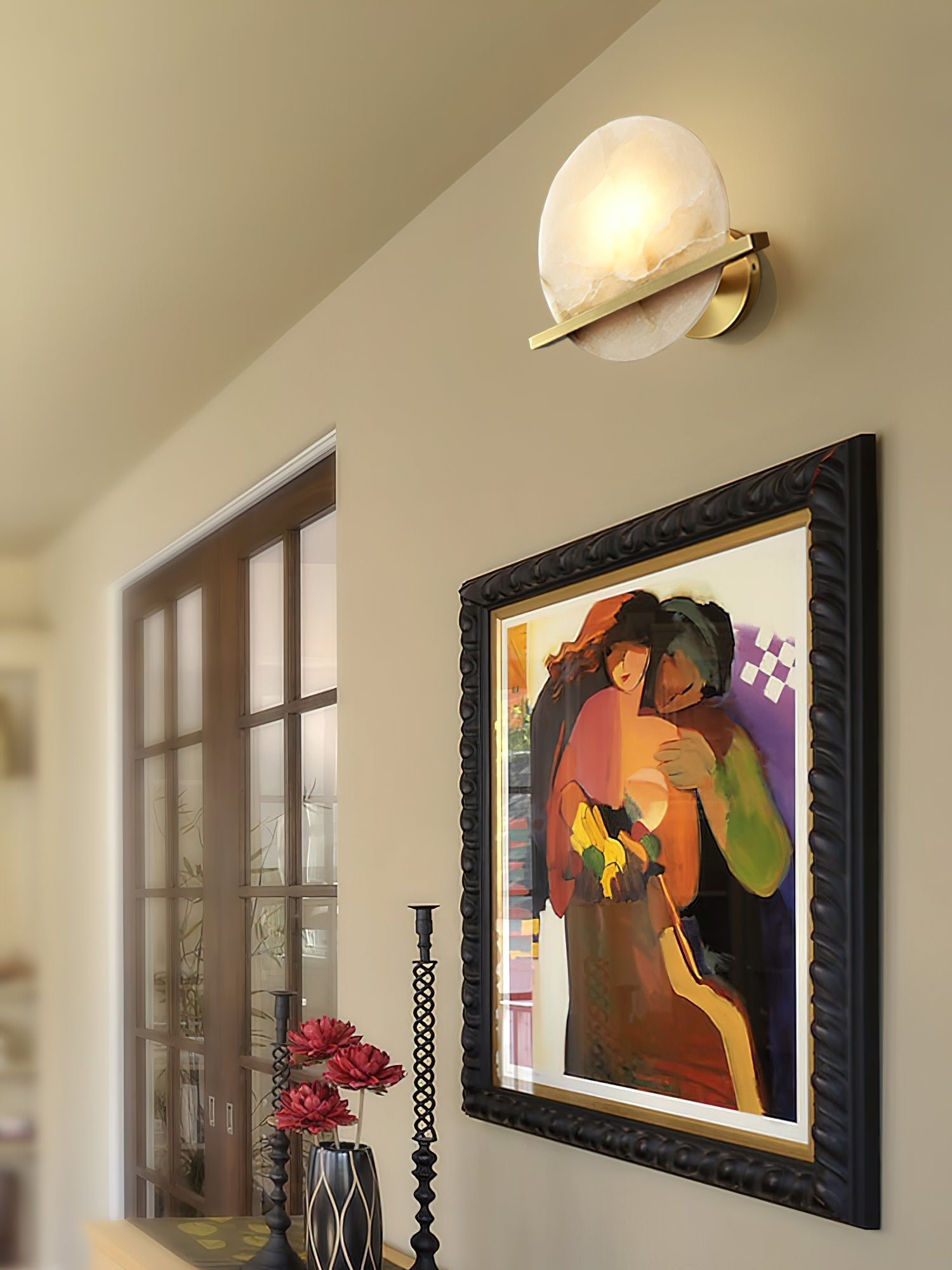Vatalisra Modern Minimalist Alabaster Wall Lamp - Lamp Copper