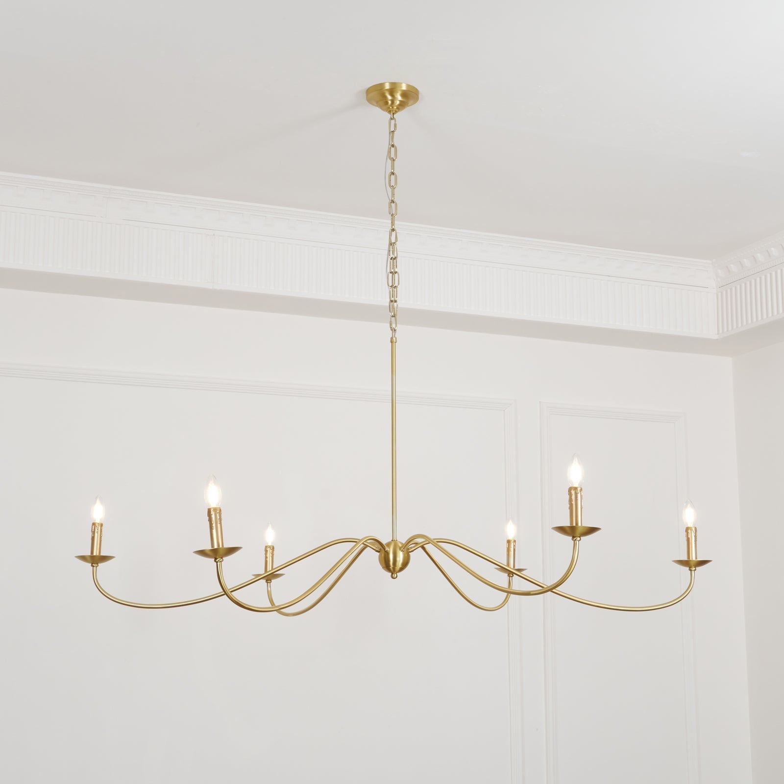 Varese Chandelier 6-Light Candle - Lamp Copper