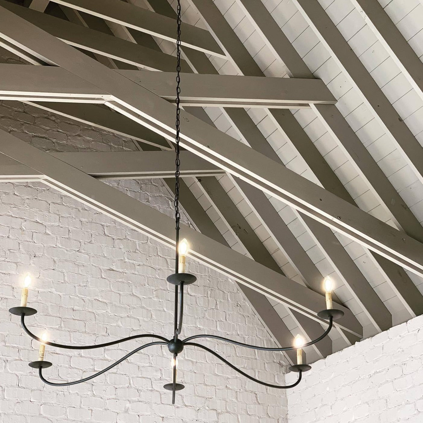 Varese Chandelier 6-Light Candle - Lamp Copper