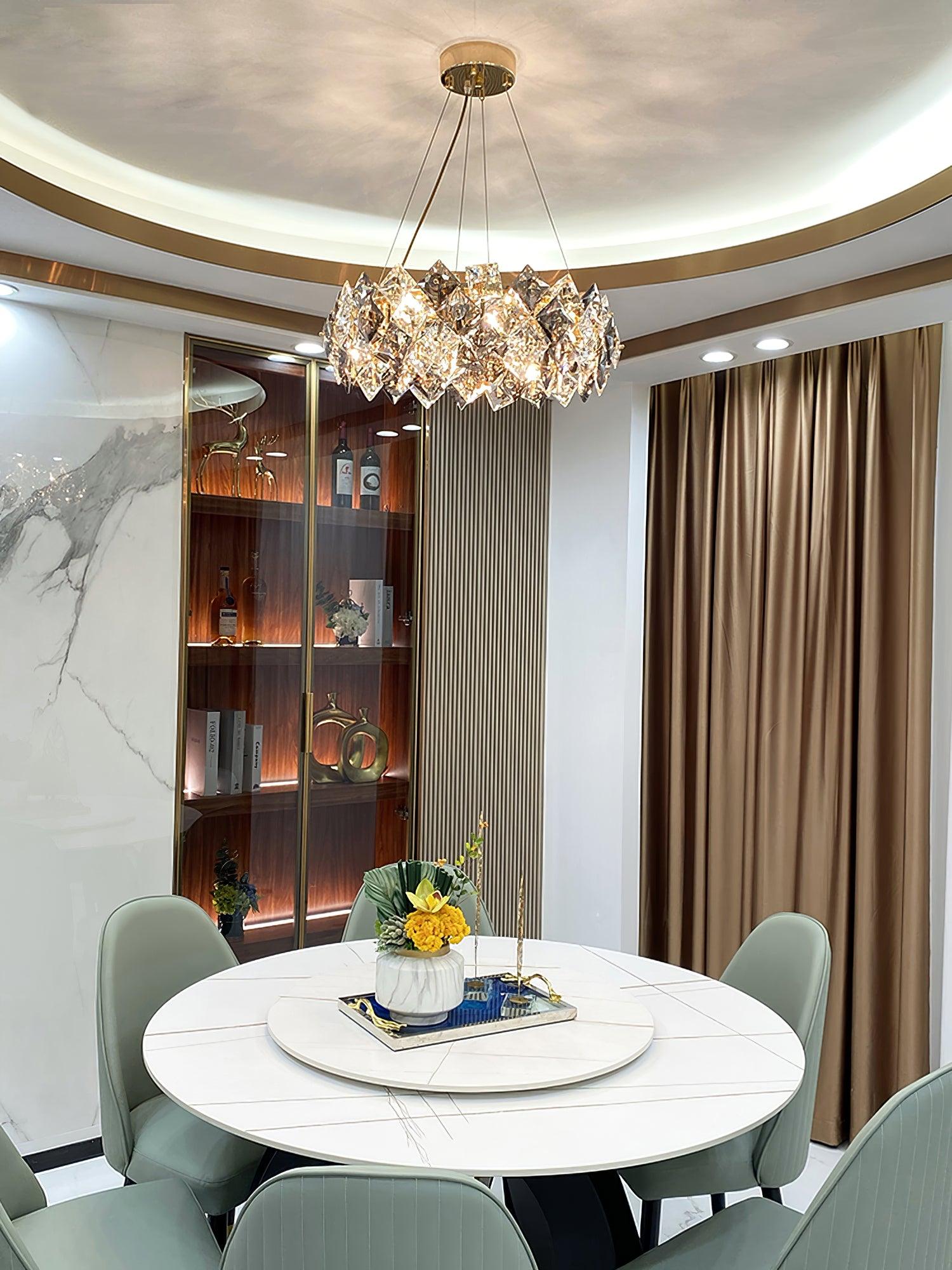 Scale Crystal Round Chandelier - Blowlighting