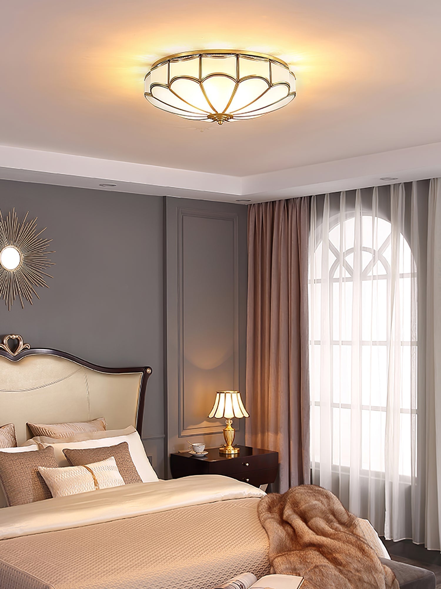 Scalloped Flush Ceiling Light - Blowlighting