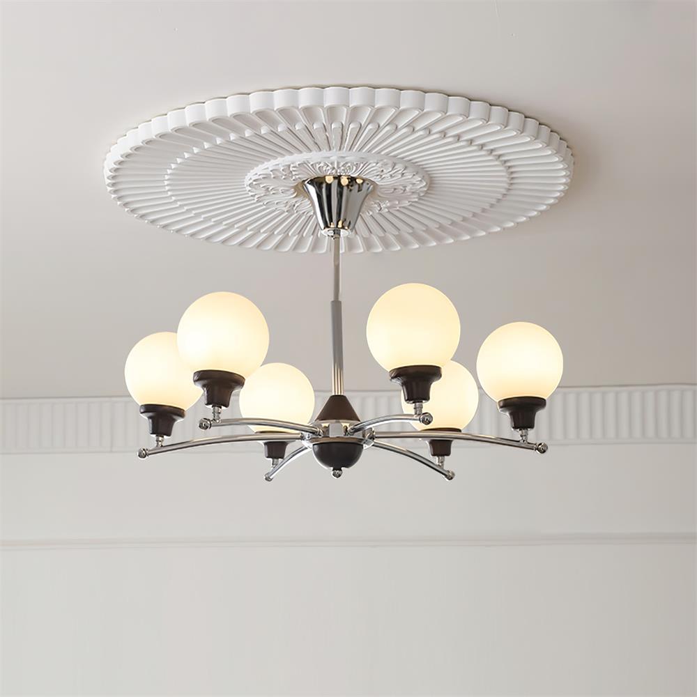 Sciolari Chandelier Vintage Wood Glass - Letslighting