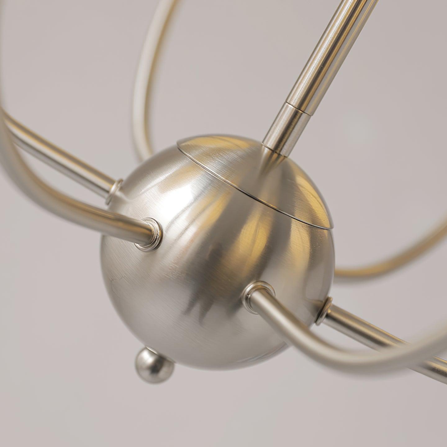 Lustra Chandelier Ceramic Ribbed Sculptural Glass Elegant - Letslighting