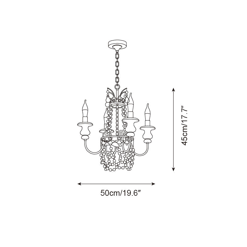 Seraphine Chandelier Beaded Rustic Elegance - Letslighting