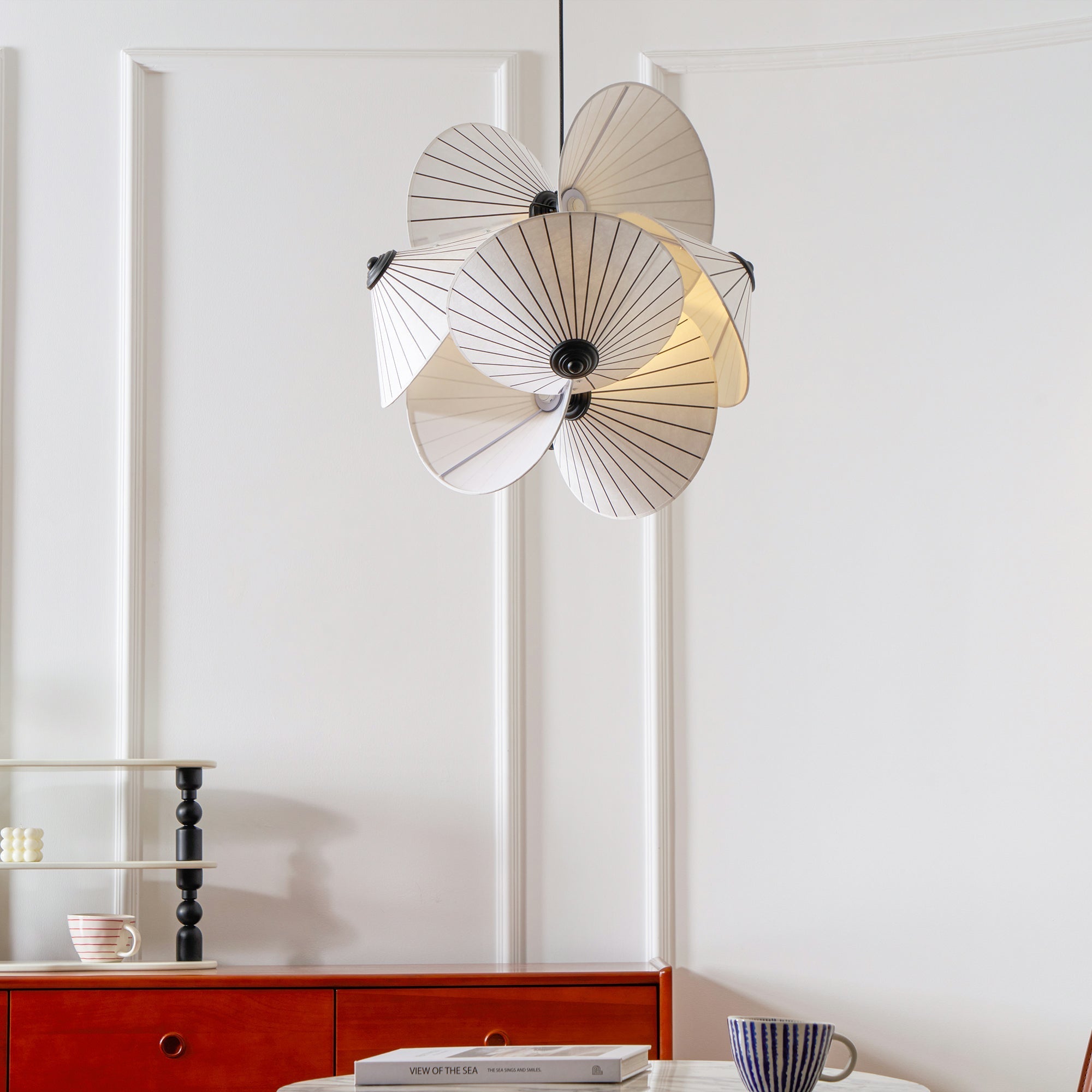 Zerinarae Individual Creativity Metal Fabric Pendant Light - Lamp Copper