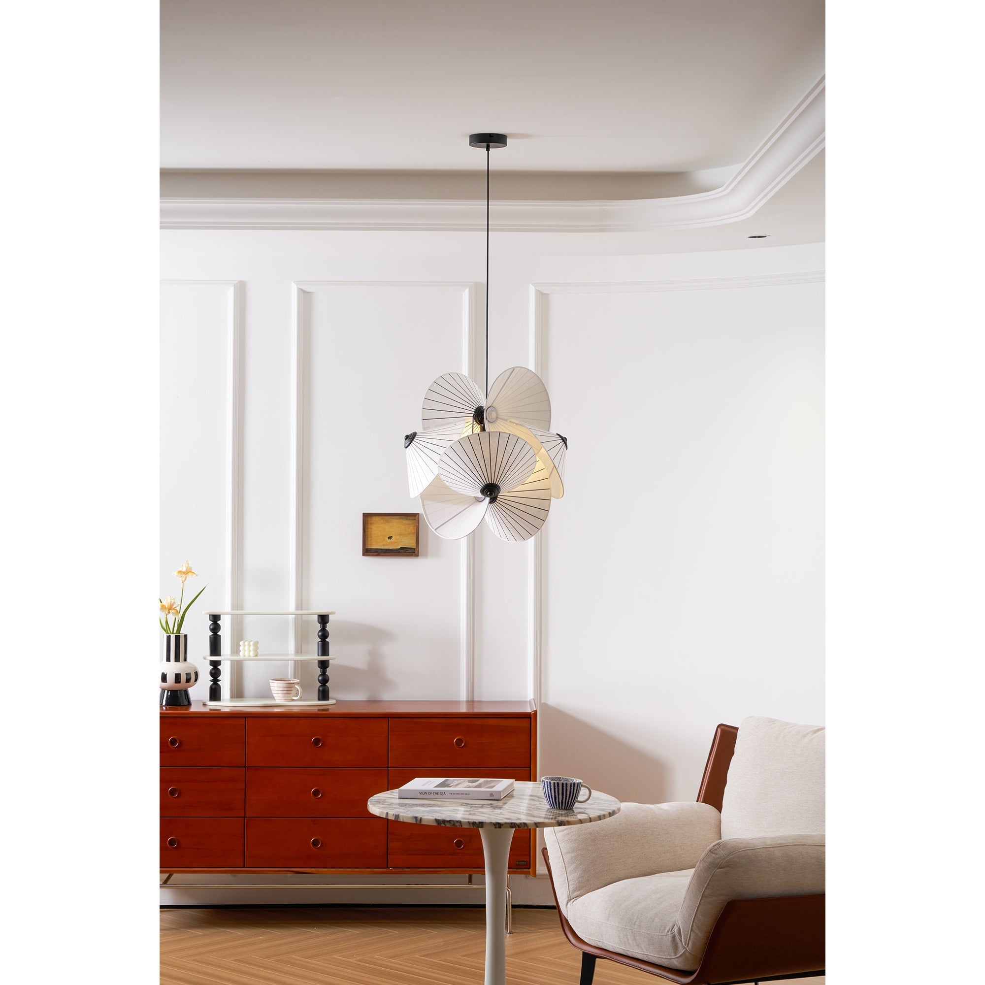Zerinarae Individual Creativity Metal Fabric Pendant Light - Lamp Copper