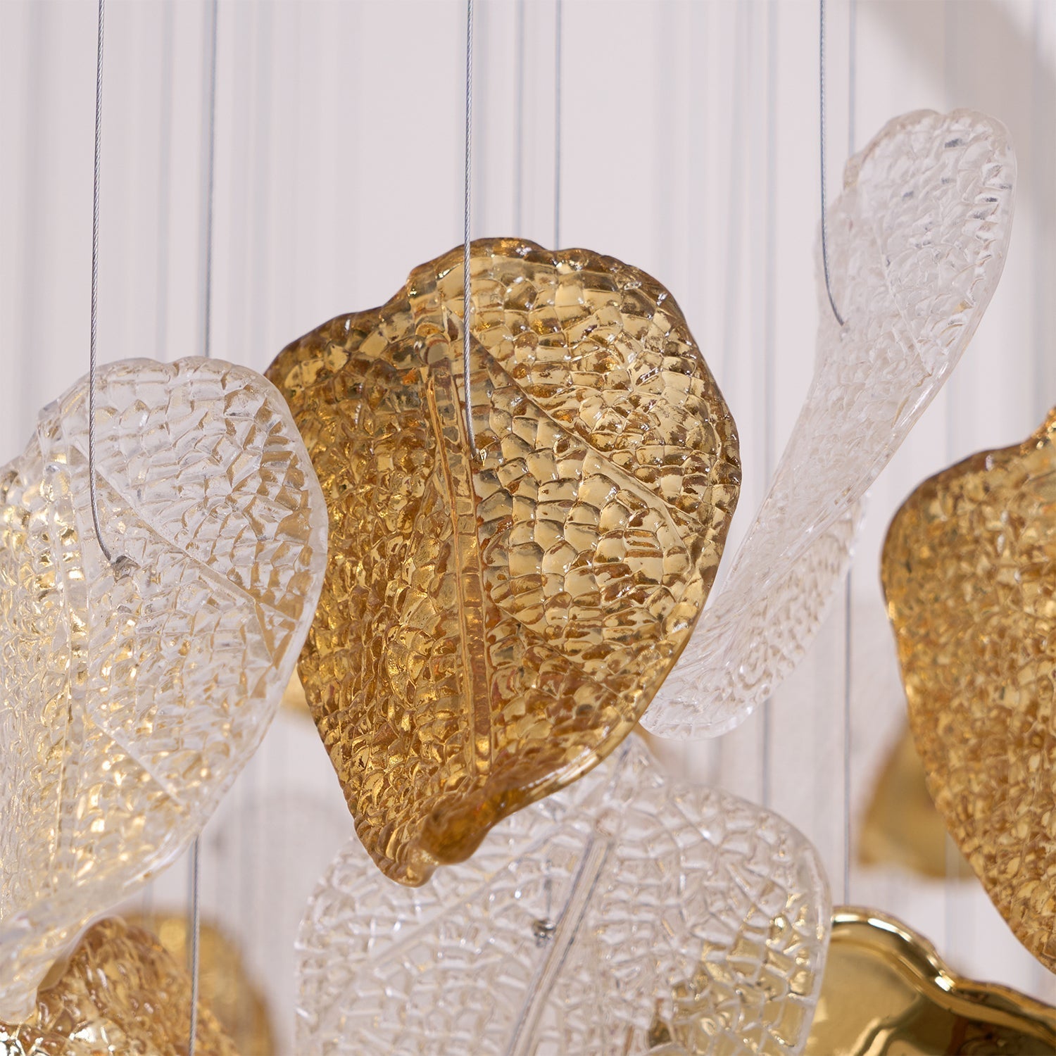 Cesilila Iridescent Metal Leaf Pendant Light - Blowlighting