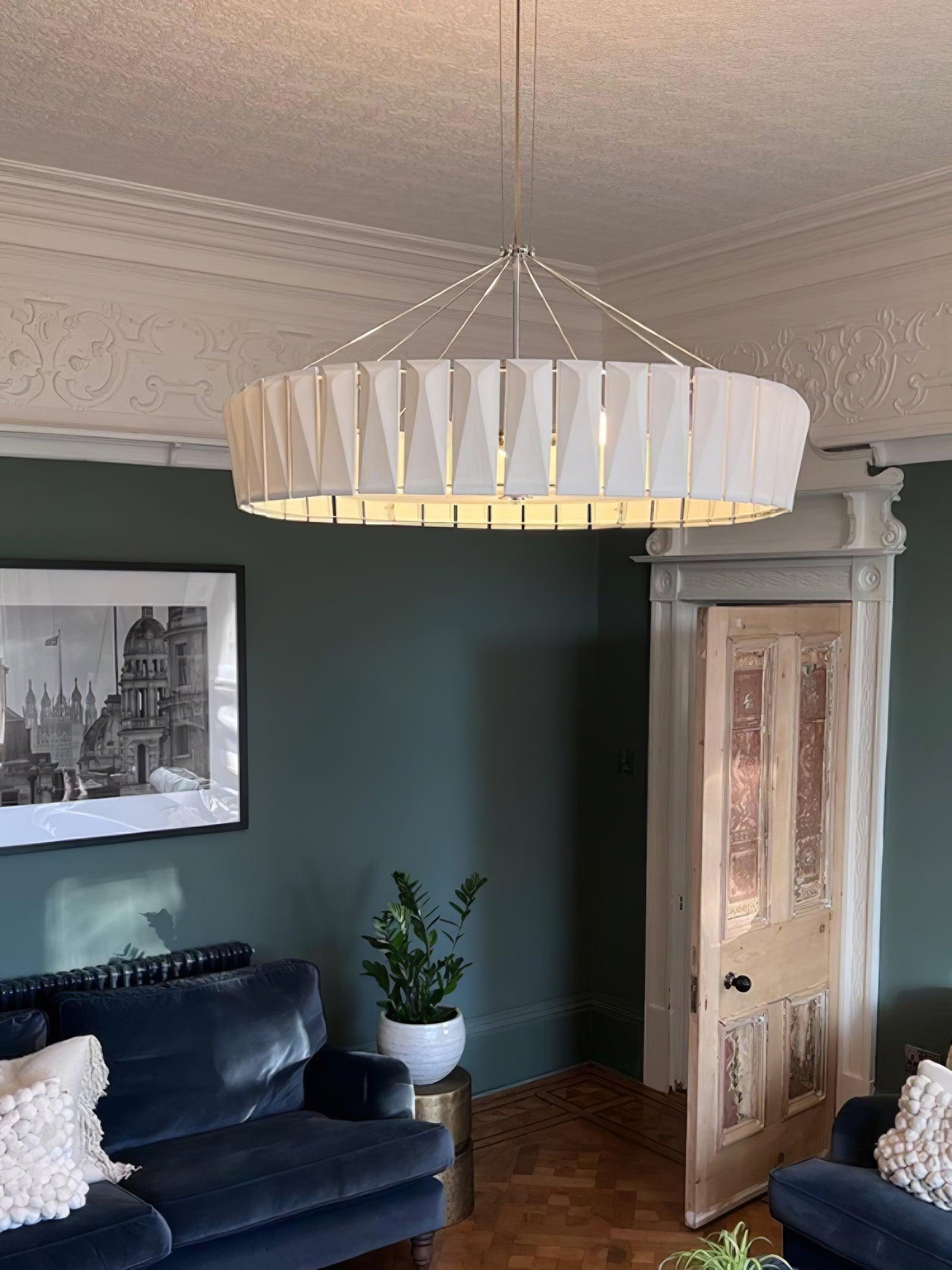 Vaeliora Ribbed Ceramic Pendant Light - Blowlighting