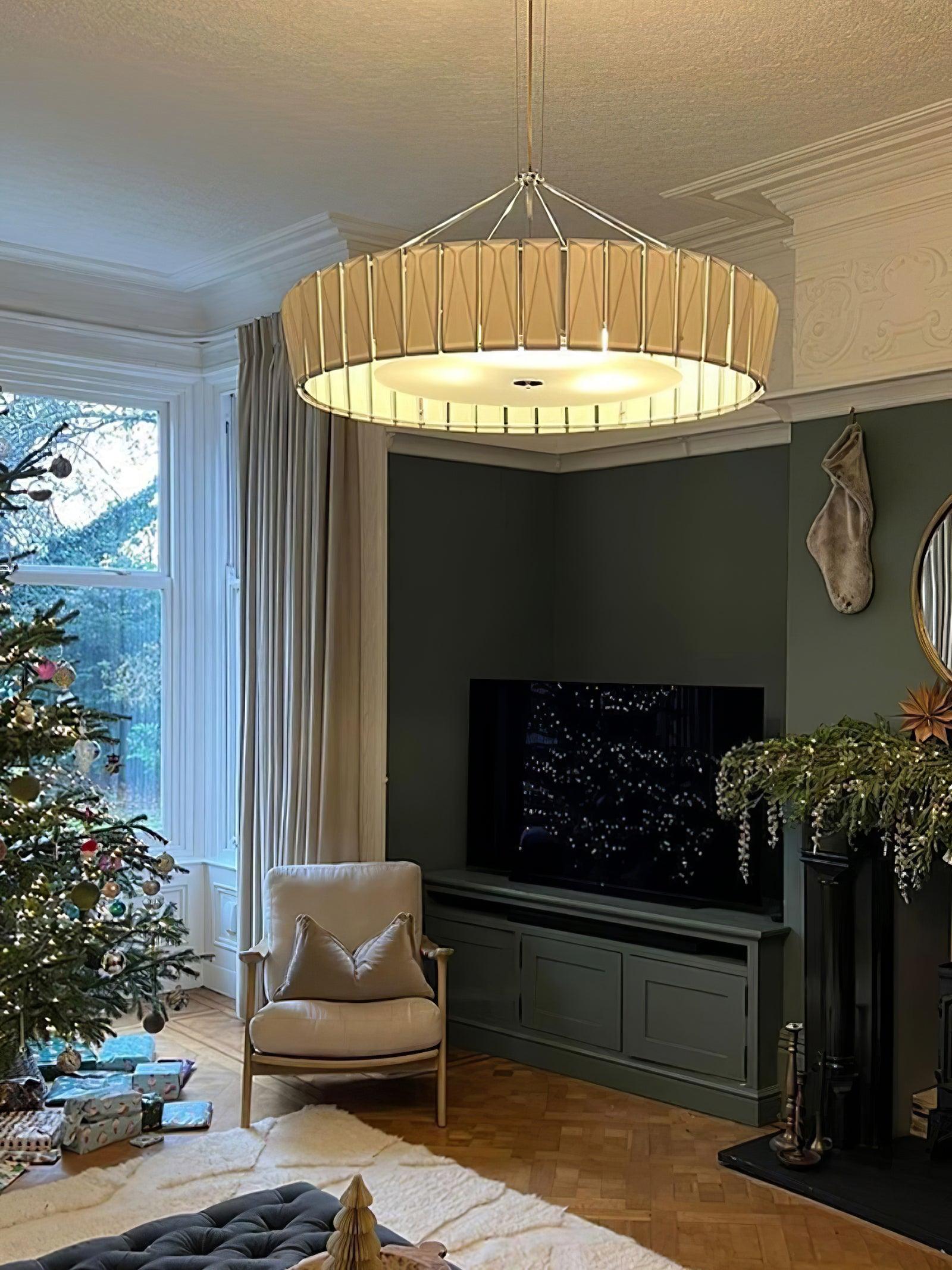 Vaeliora Ribbed Ceramic Pendant Light - Blowlighting