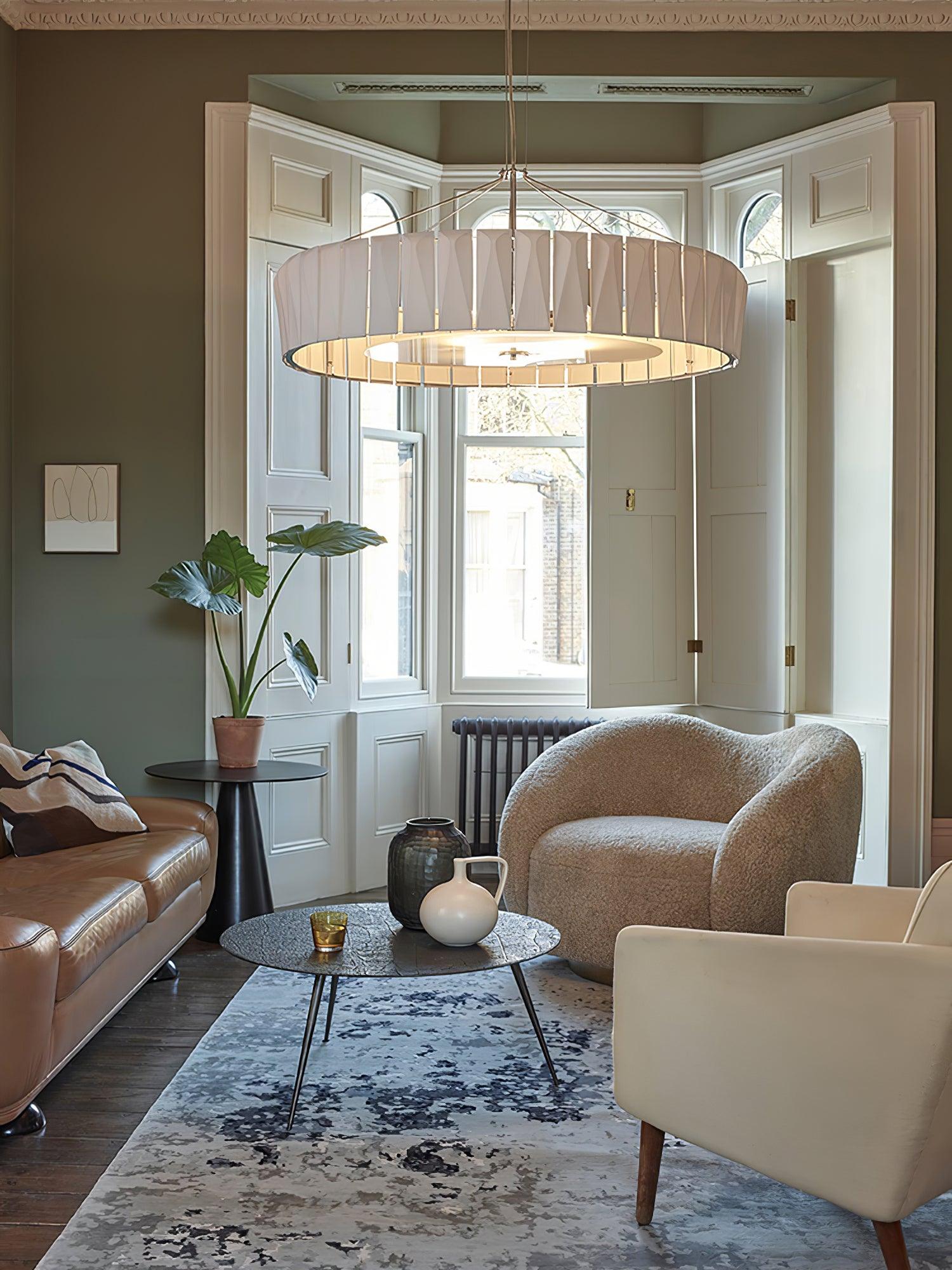 Vaeliora Ribbed Ceramic Pendant Light - Blowlighting