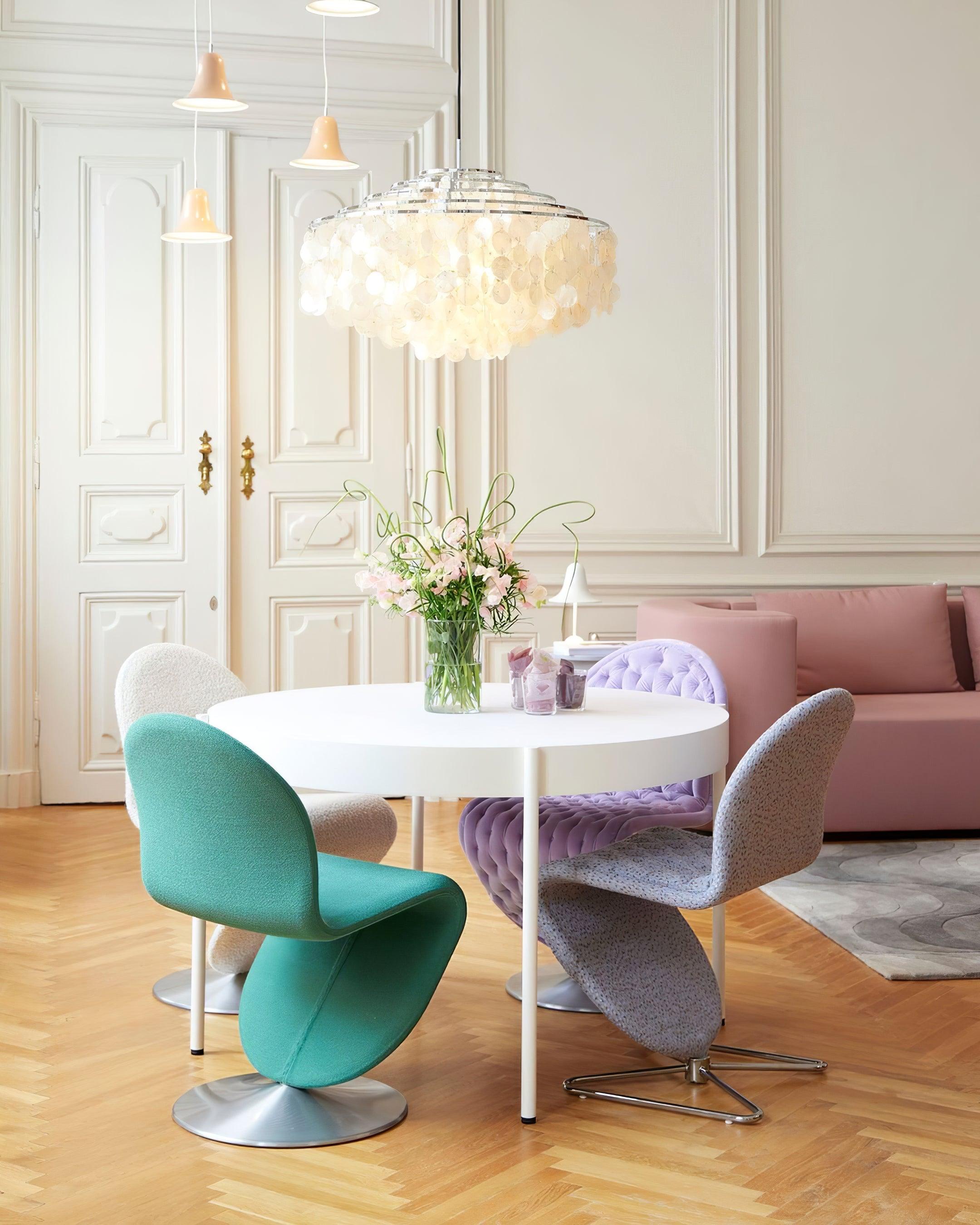 Elios Elegant Capiz Shell Chandelier - Letslighting