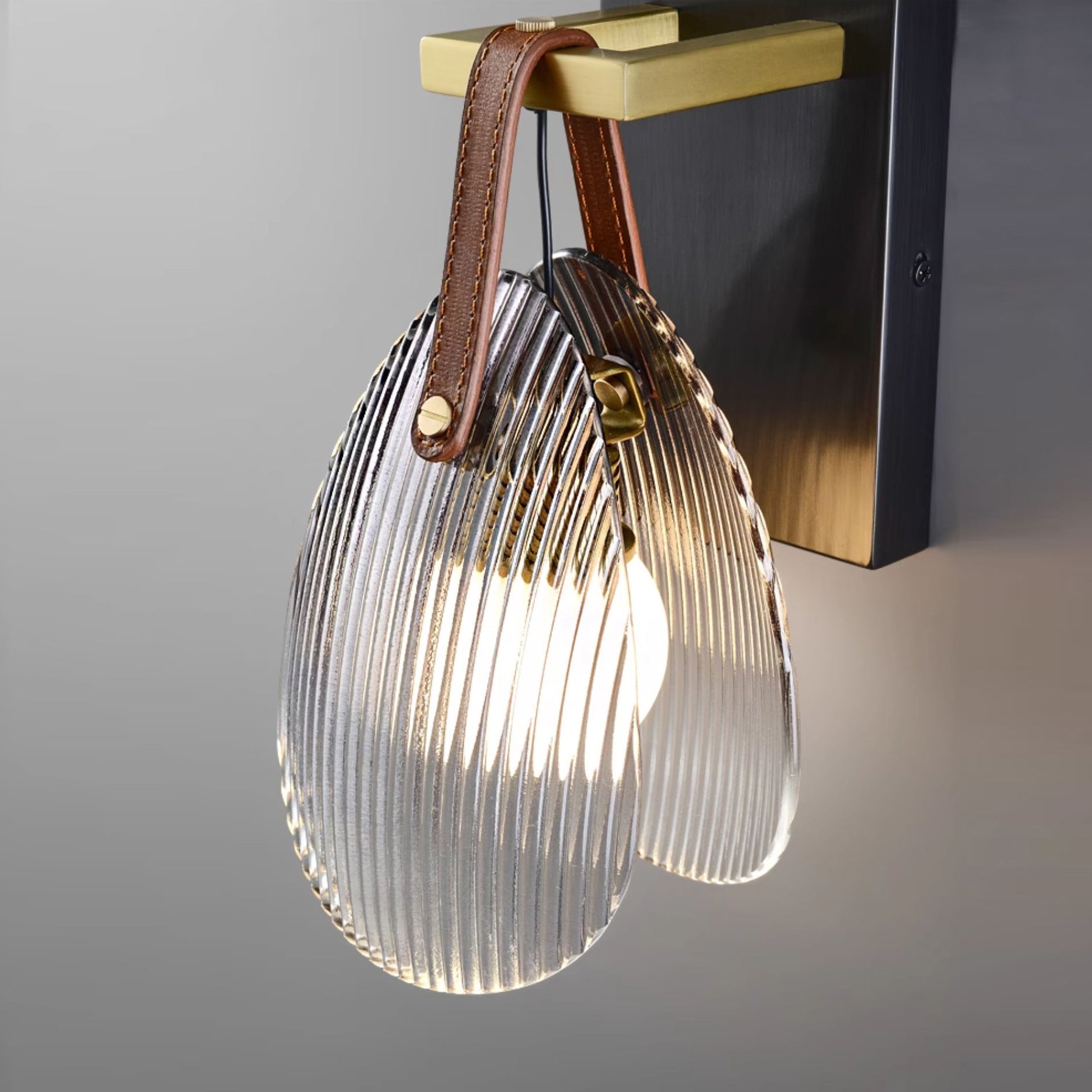 Zaphais Individual Creativity Metal Glass Wall Lamp - Lamp Copper