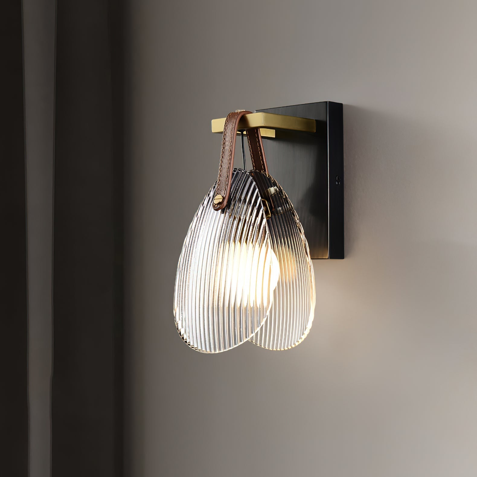 Zaphais Individual Creativity Metal Glass Wall Lamp - Lamp Copper