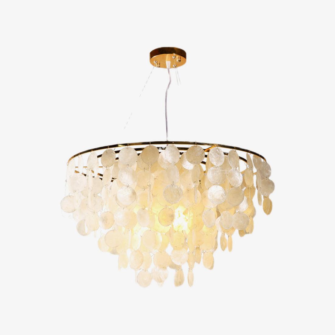 Esileth Postmodern Luxury Shell Wind Chime Metal Chandelier - Blowlighting