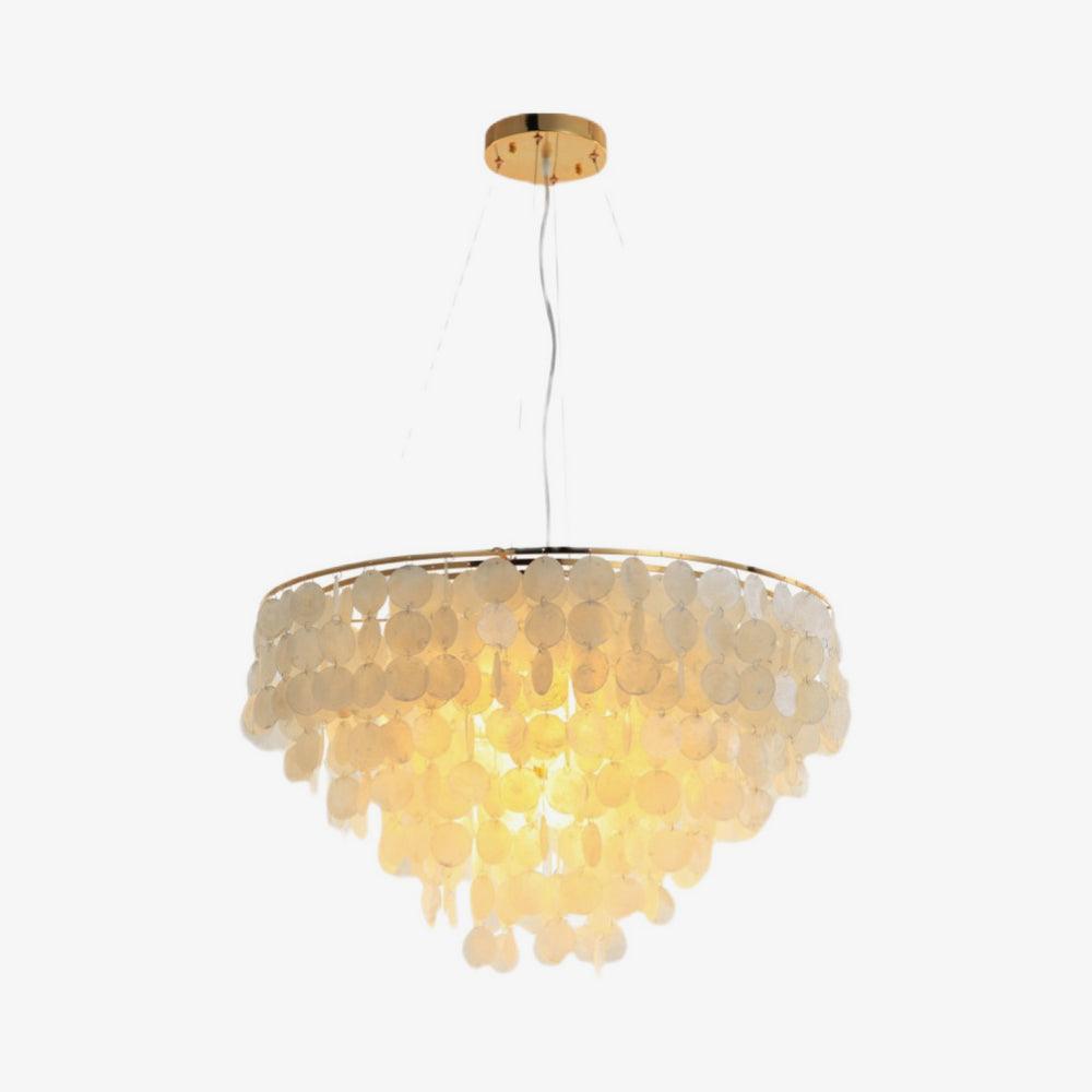 Esileth Postmodern Luxury Shell Wind Chime Metal Chandelier - Blowlighting