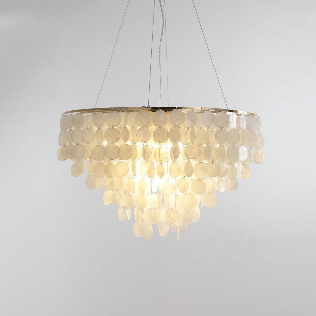Esileth Postmodern Luxury Shell Wind Chime Metal Chandelier - Blowlighting