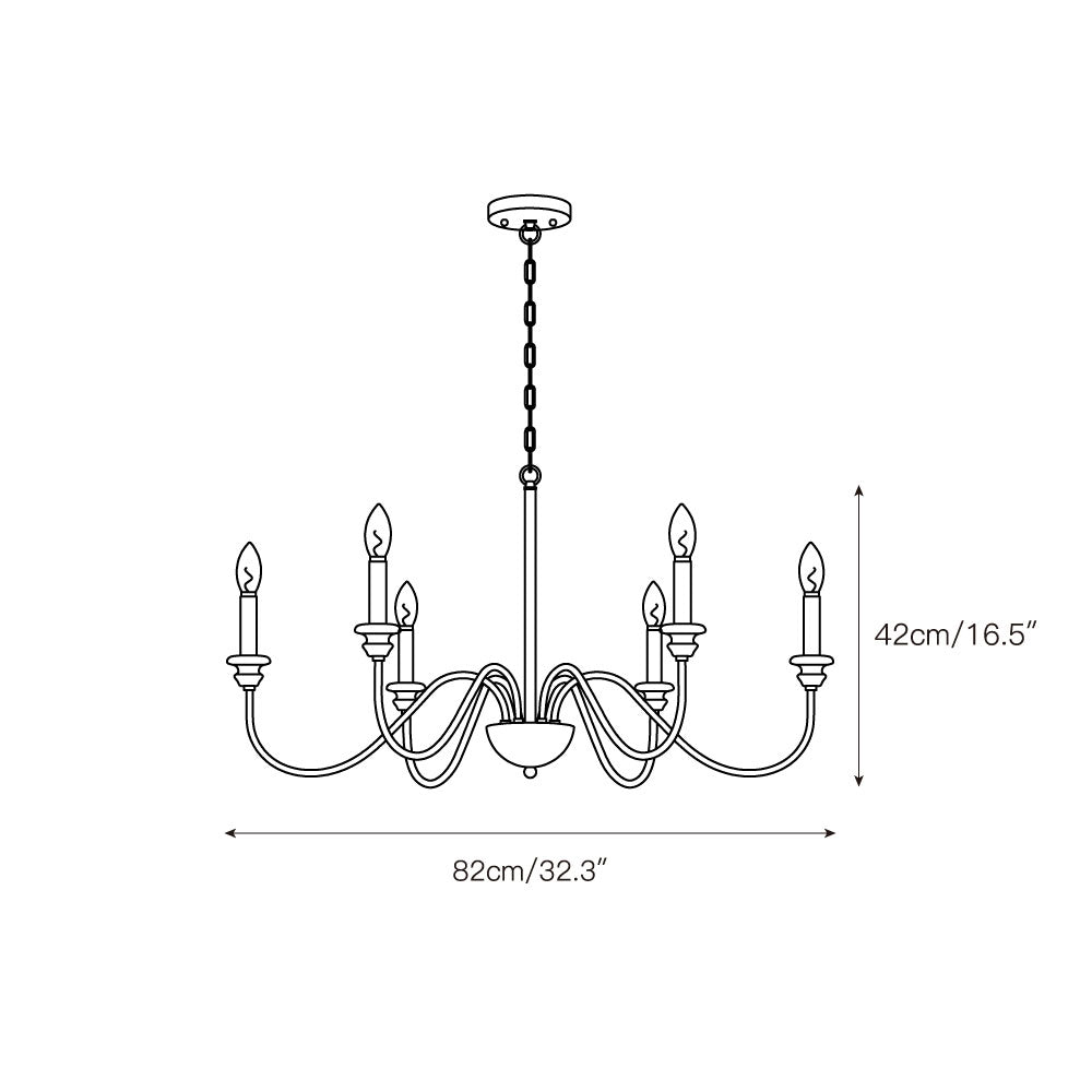 Zalaeira Vintage Industrial Traditional Wooden Metal Chandelier - Lamp Copper