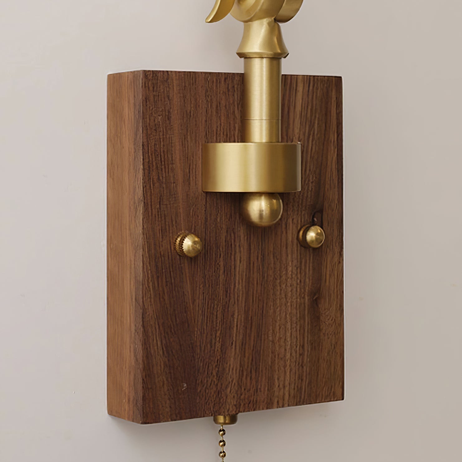 Wall Lamp Adjustable Arm Pleated Shade Walnut Base Vintage Task - Letslighting