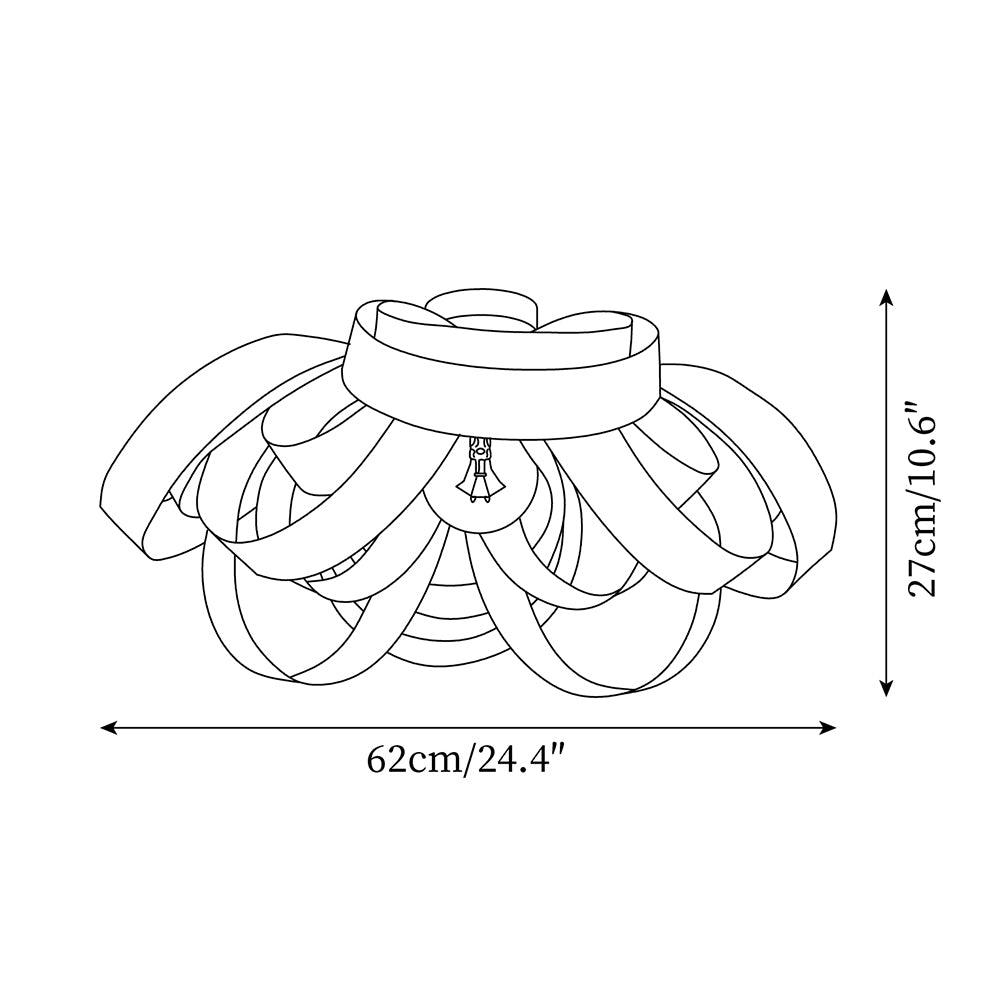 Veylo Wooden Ribbon Ceiling Lamp - Letslighting