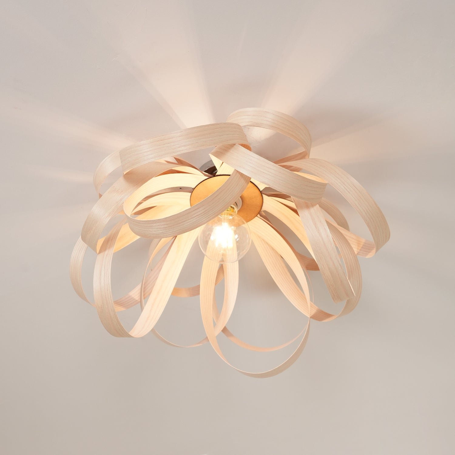 Veylo Wooden Ribbon Ceiling Lamp - Letslighting