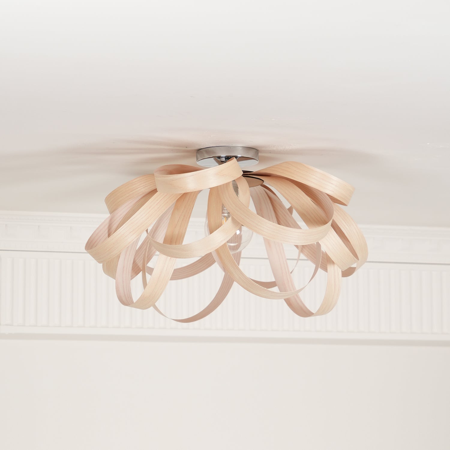 Veylo Wooden Ribbon Ceiling Lamp - Letslighting