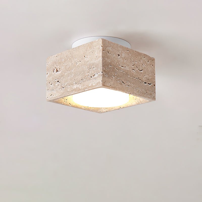 Virinira Quad-Spot Travertine Ceiling Light - Blowlighting