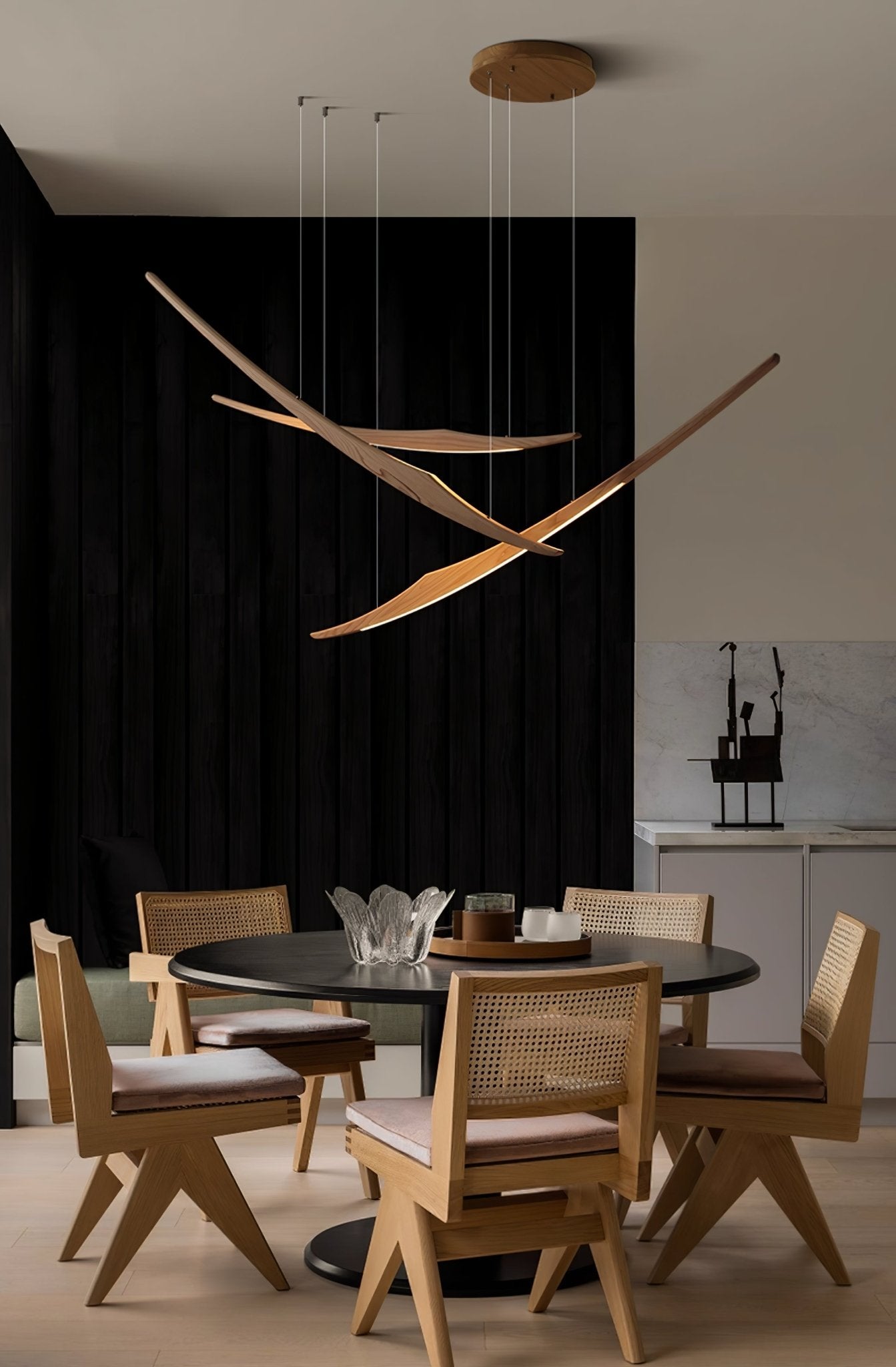 Skytrace Suspension Élégante Minimaliste en Bois