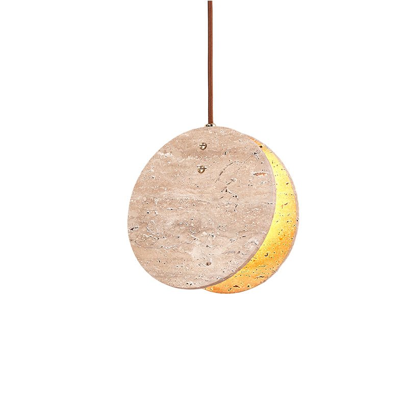 Lunarae Crescent Travertine Pendant Light - Letslighting