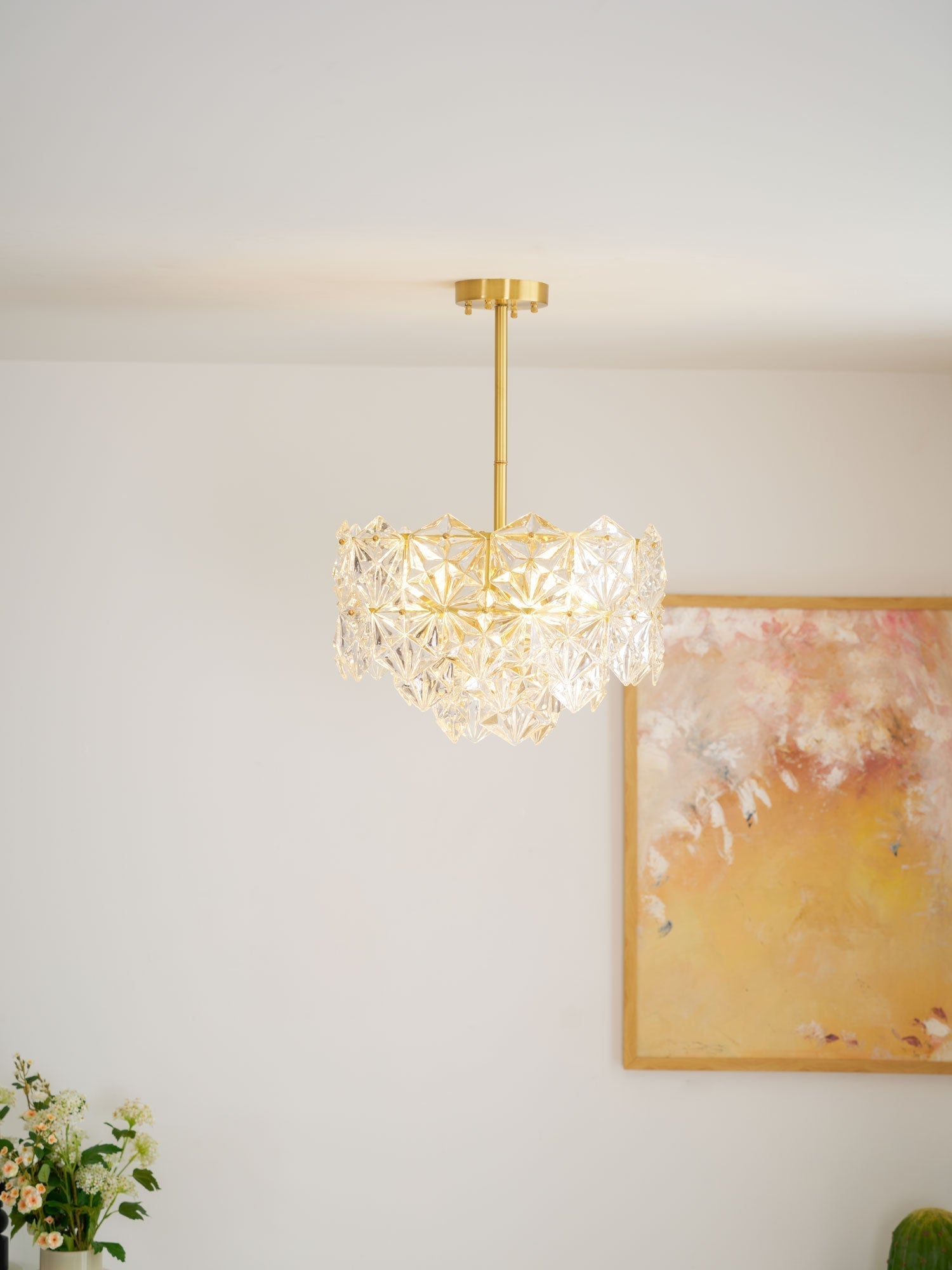 Snowflake Glass Chandelier - Blowlighting