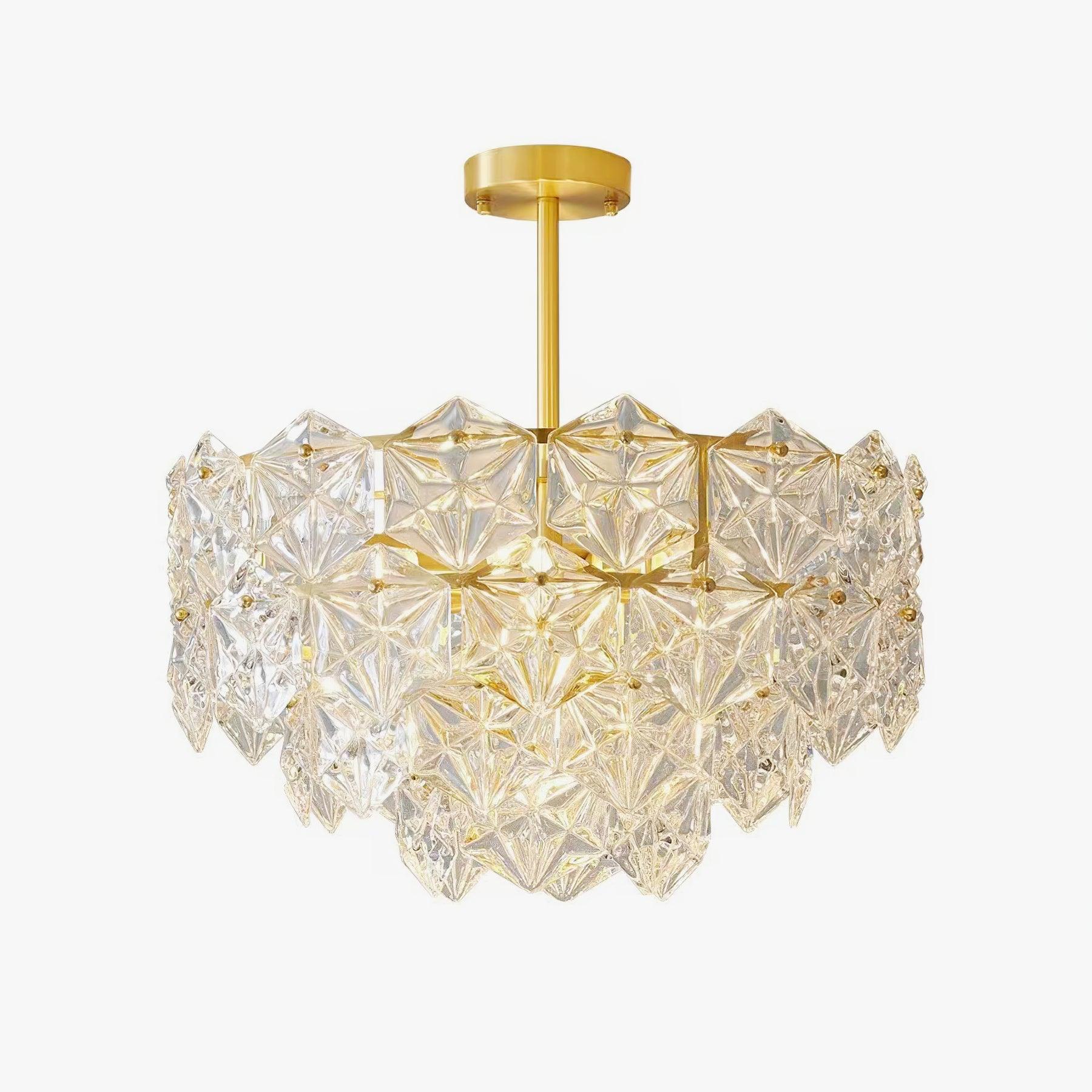 Snowflake Glass Chandelier - Blowlighting