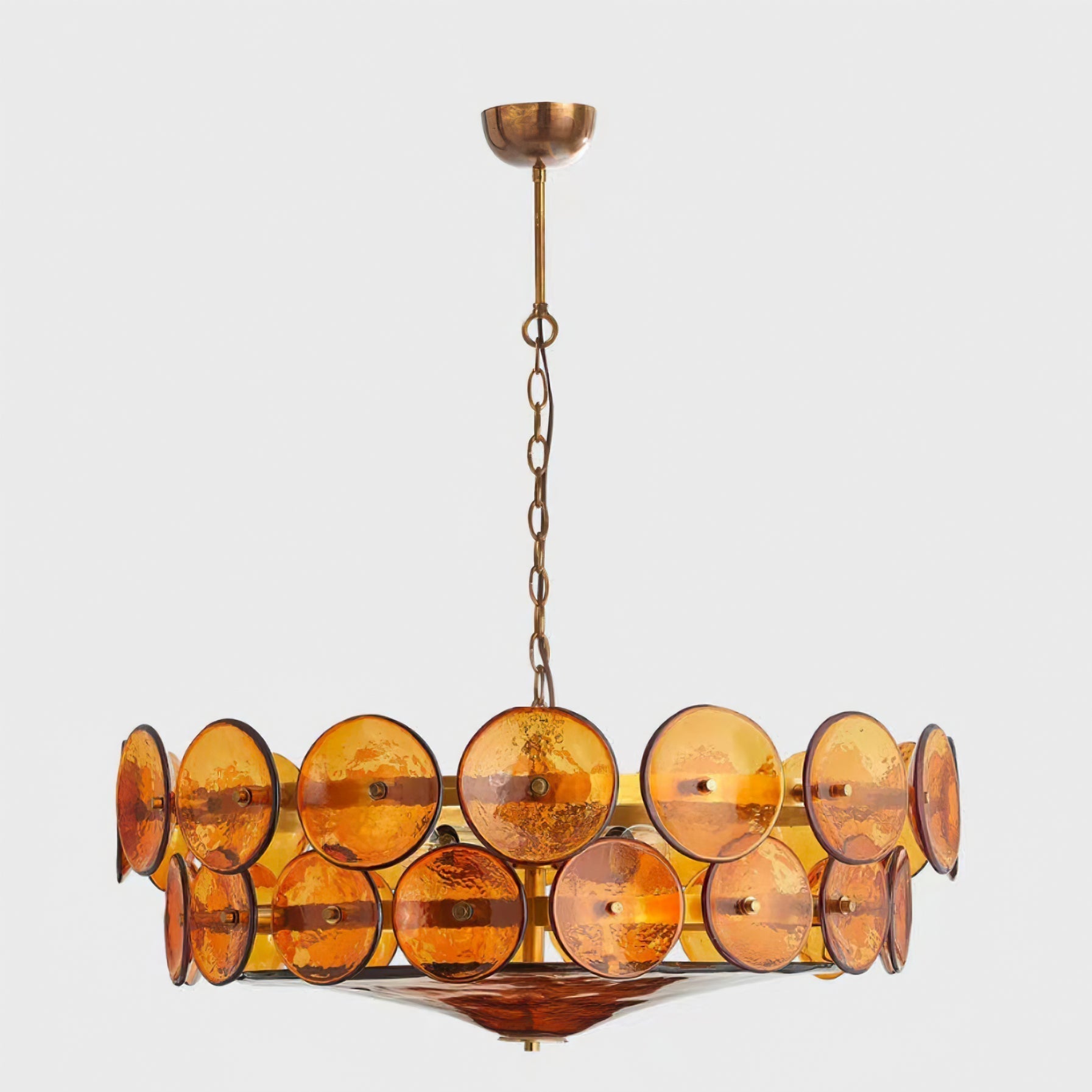 Aurora Chandelier Murano Glass Disc Vintage - Blowlighting