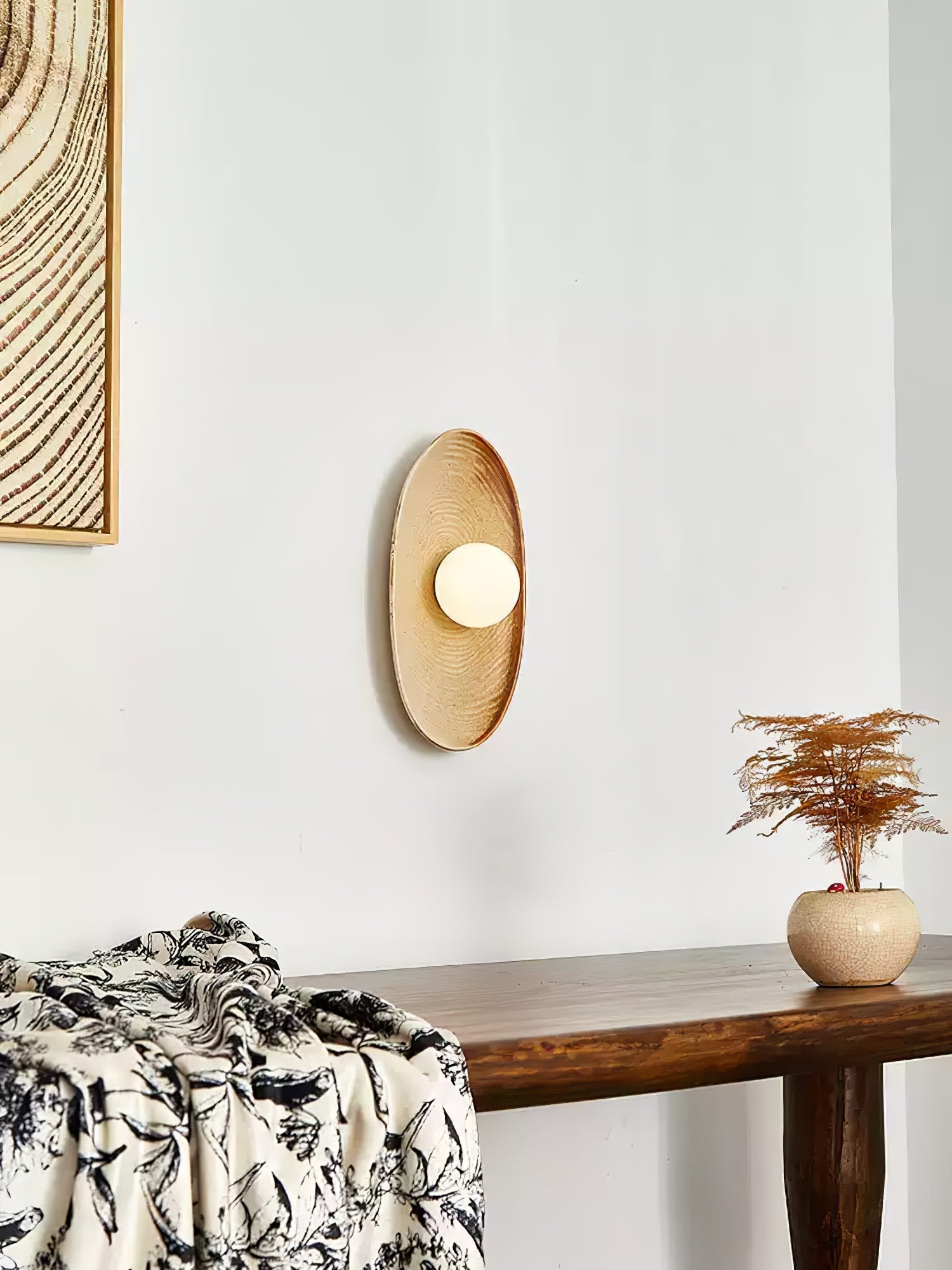 Solace Rustic Marble Wall Lamp - Blowlighting