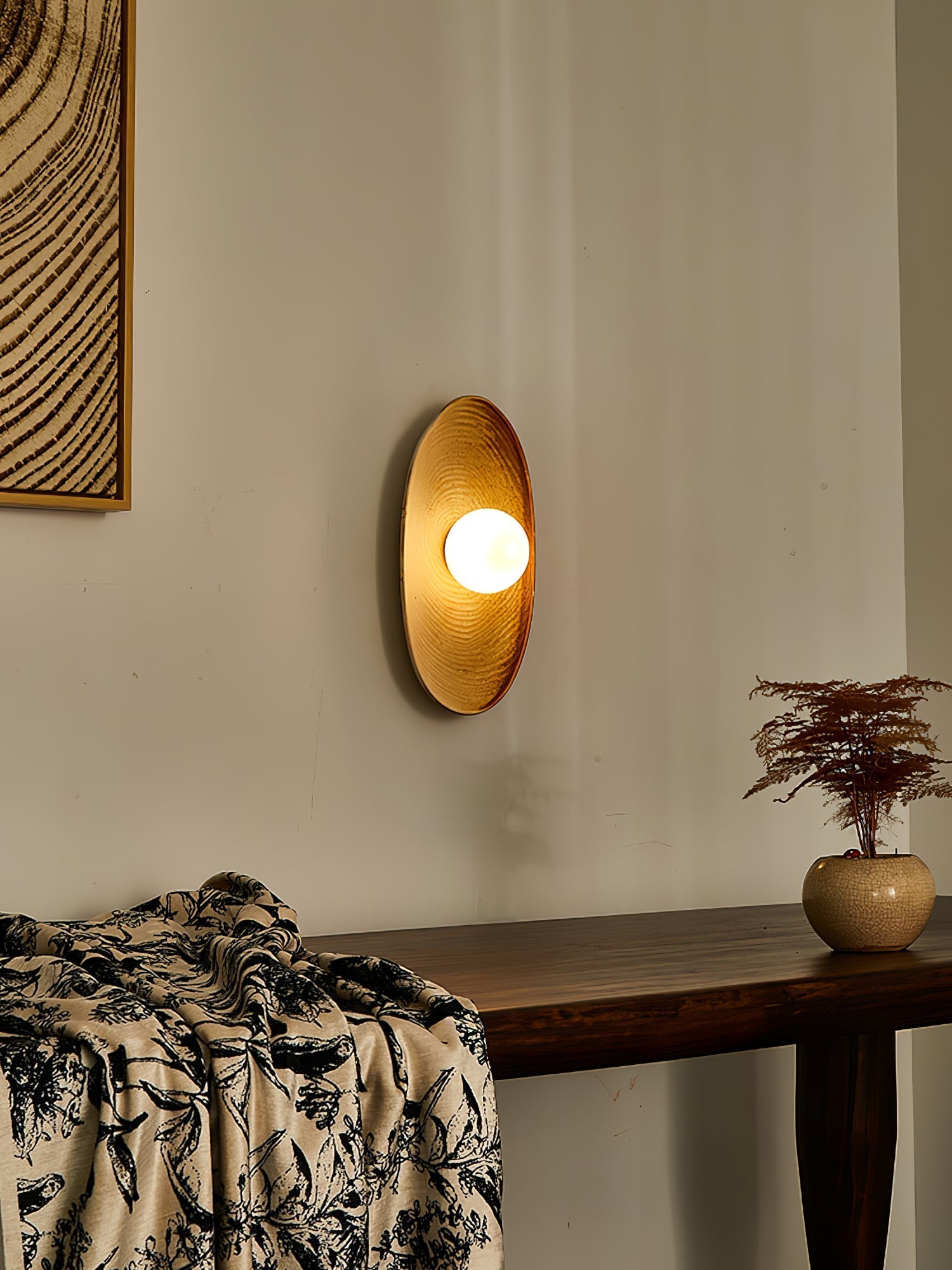 Solace Rustic Marble Wall Lamp - Blowlighting