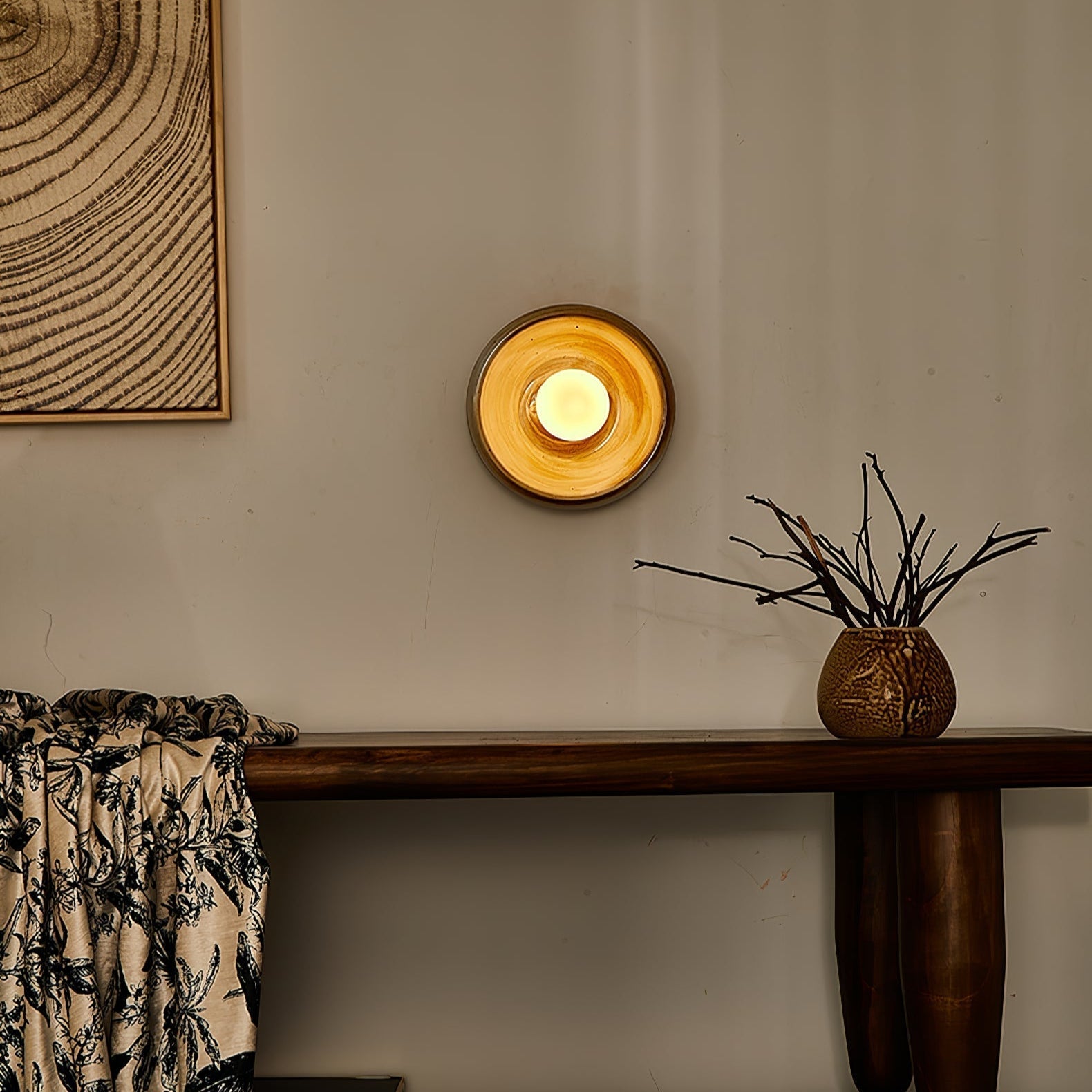 Solace Rustic Marble Wall Lamp - Blowlighting