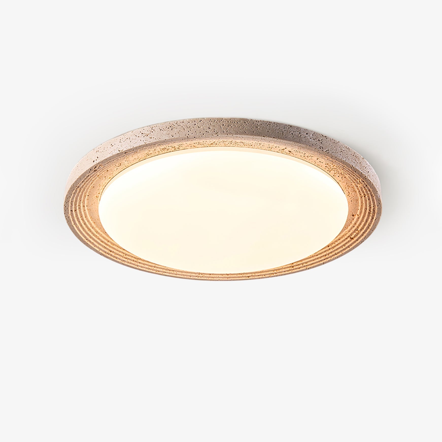 Olphaan Ringed Travertine Ceiling Light - Letslighting