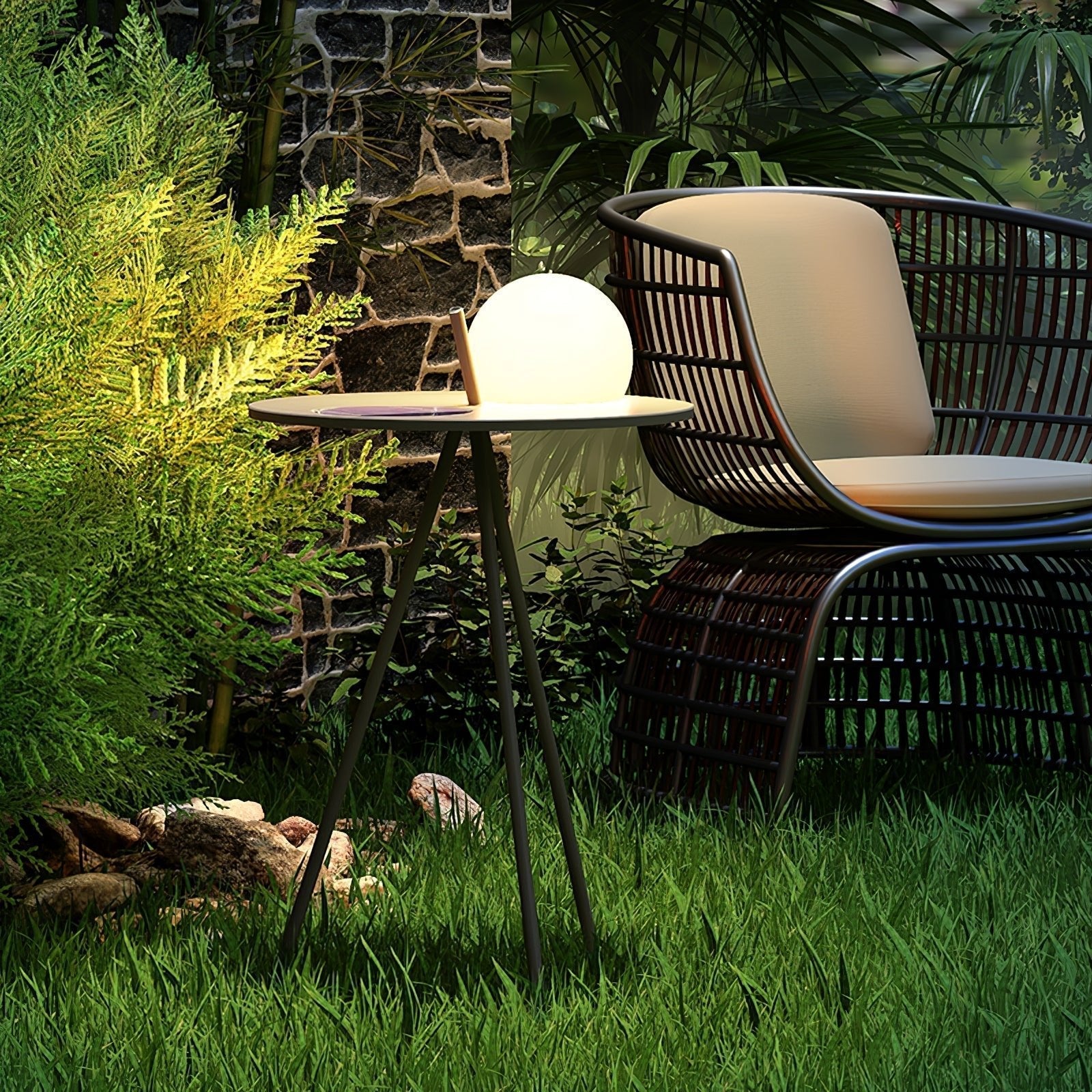Ray Solar Tripod Outdoor Table Floor Lamp - Letslighting