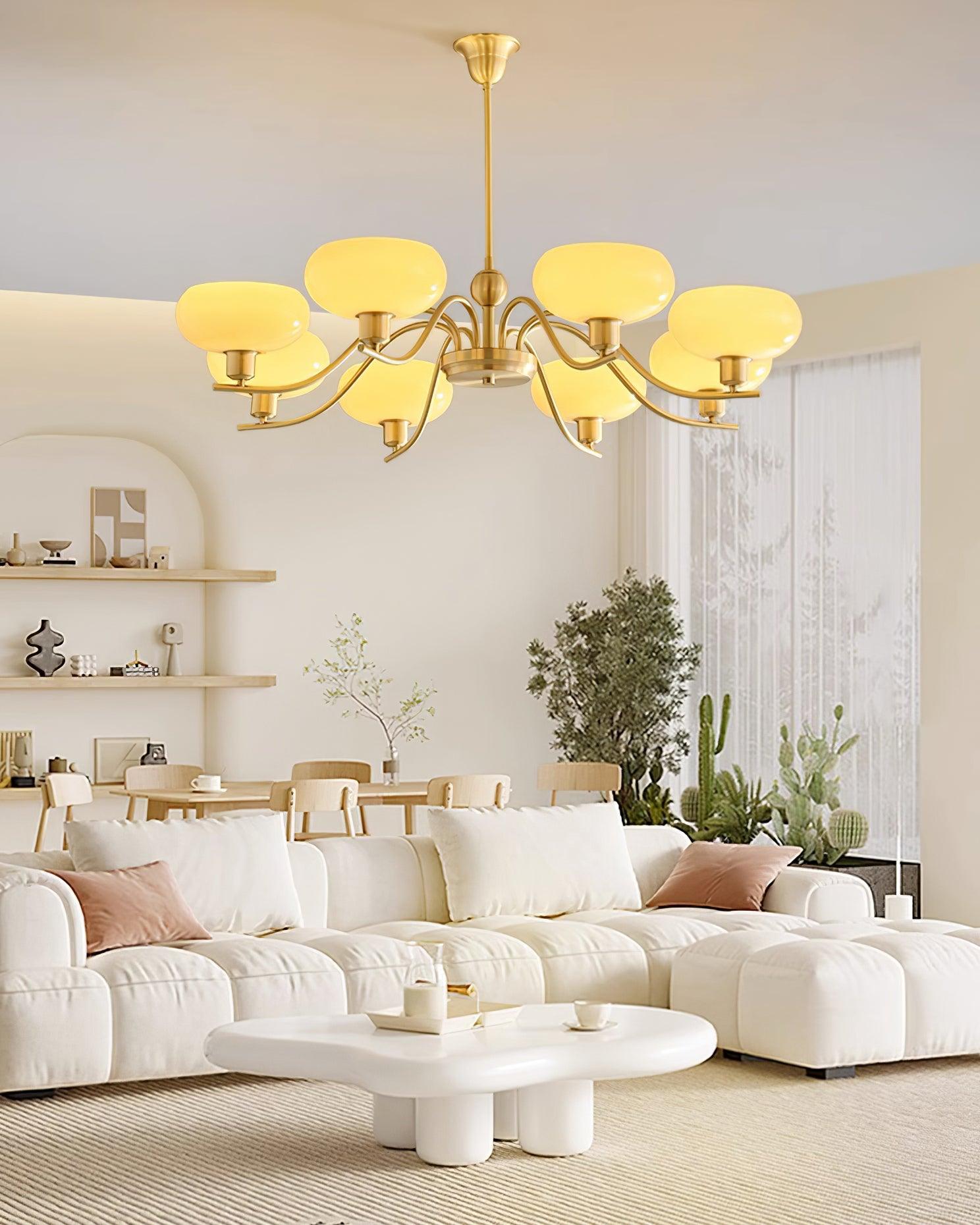 Havana Chandelier Brass and Glass - Letslighting