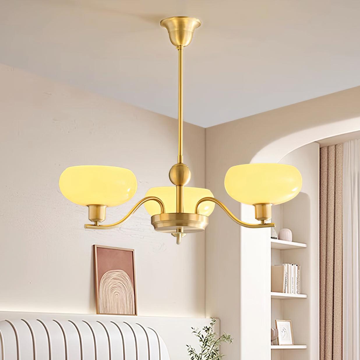 Havana Chandelier Brass and Glass - Letslighting