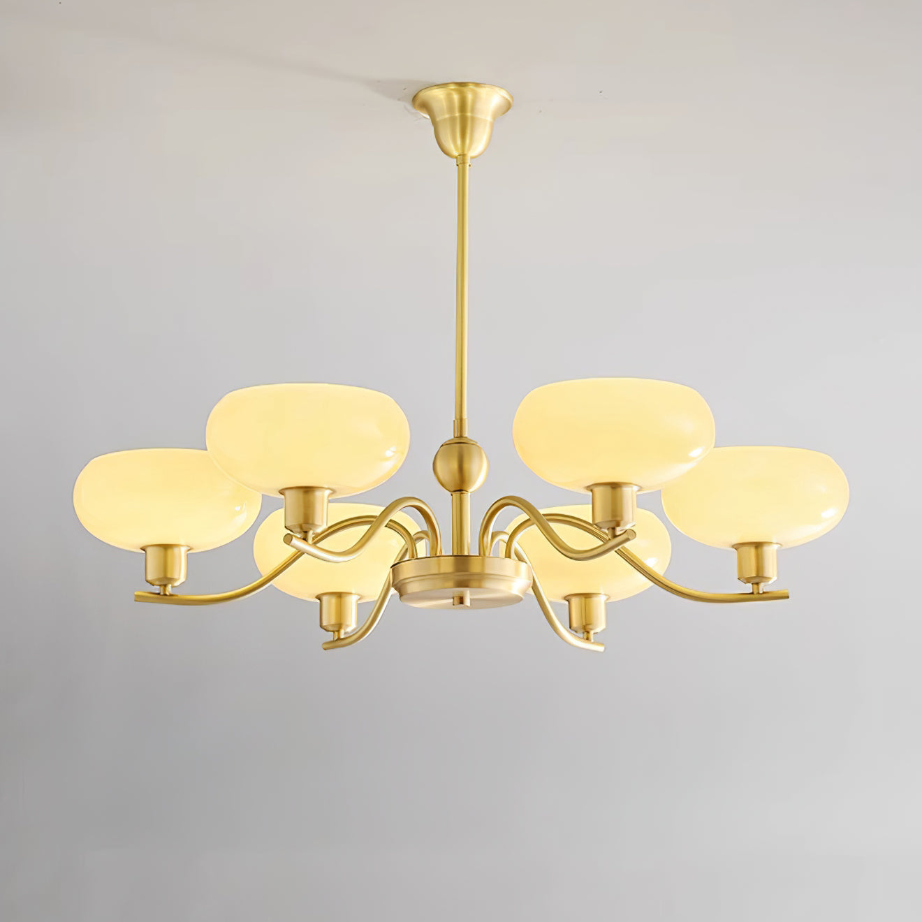 Havana Chandelier Brass and Glass - Letslighting