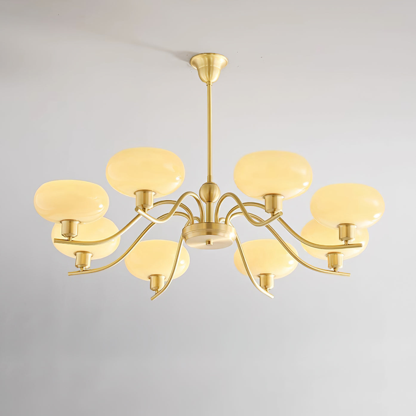 Havana Chandelier Brass and Glass - Letslighting