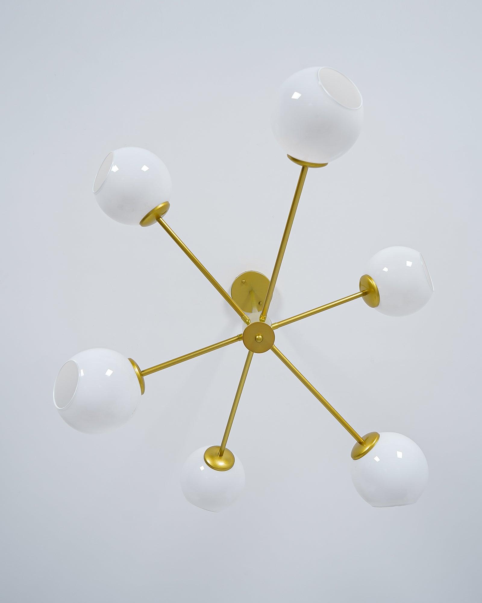 Solara Chandelier Staggered Glass 6-Light - Letslighting