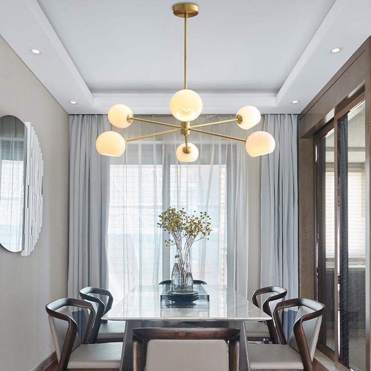 Solara Chandelier Staggered Glass 6-Light - Letslighting