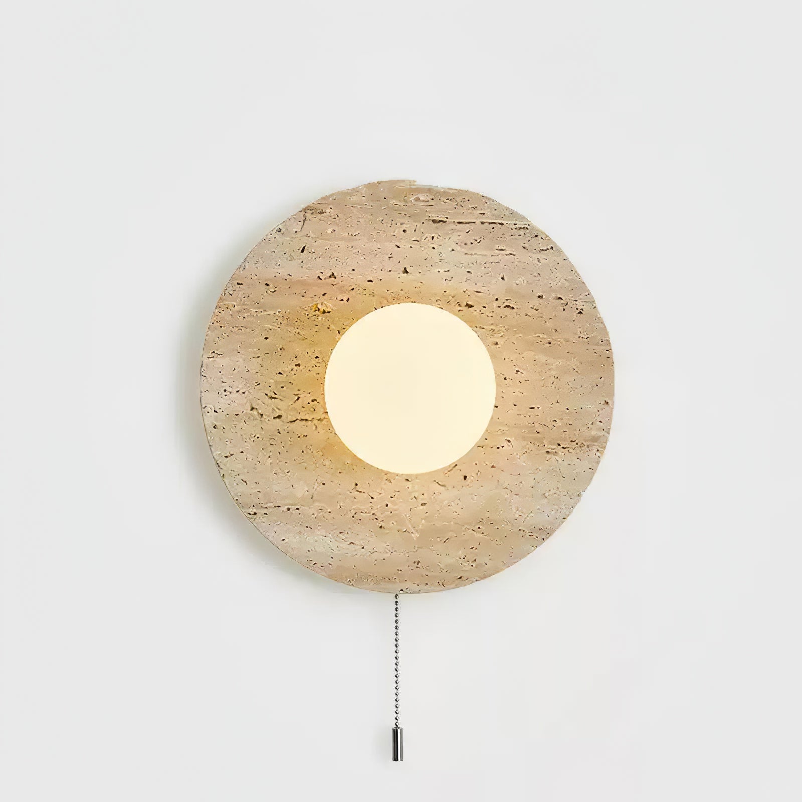 Vephair Bowl-Frame Travertine Wall Light - Letslighting