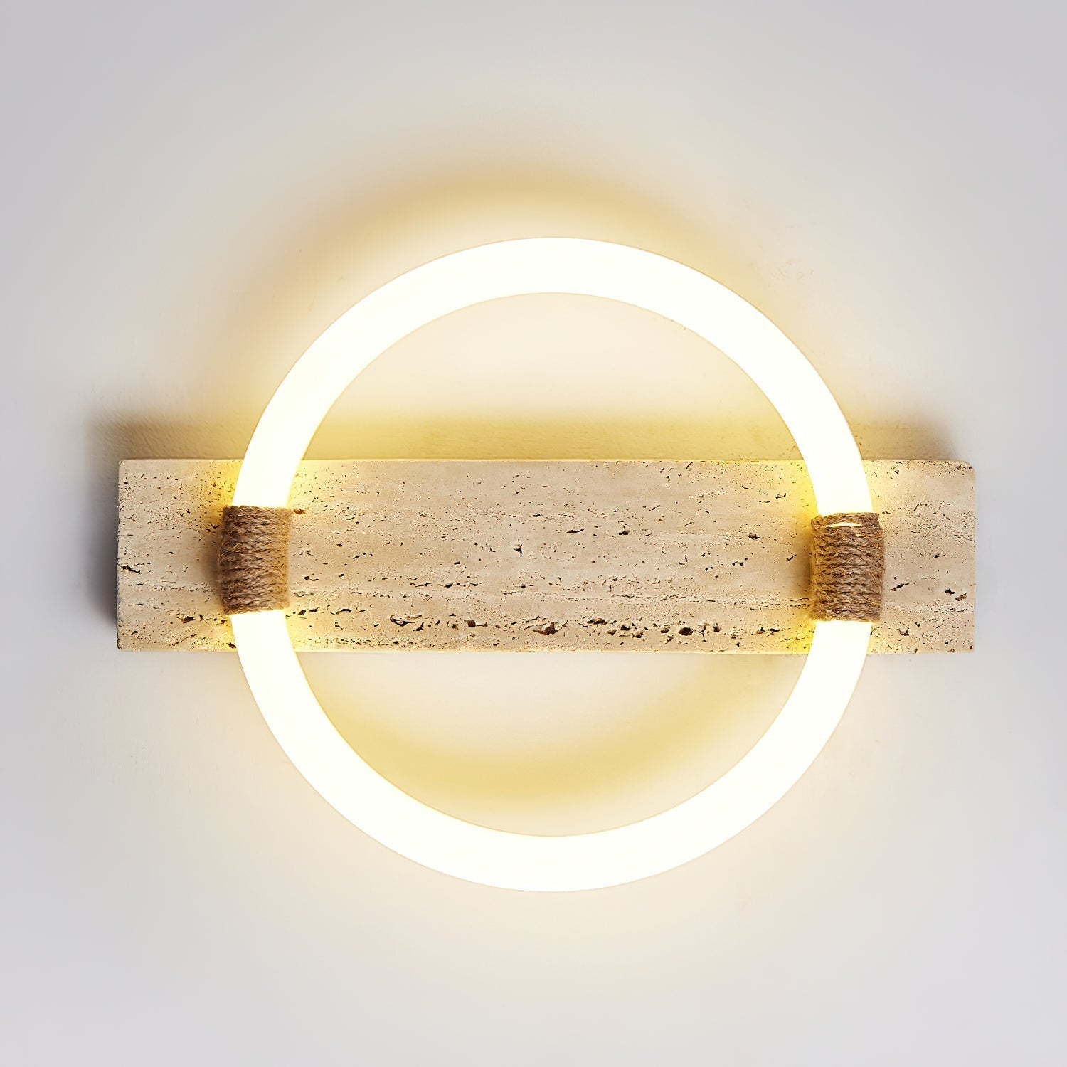 Elmaryra Ringed Travertine Wall Light - Letslighting