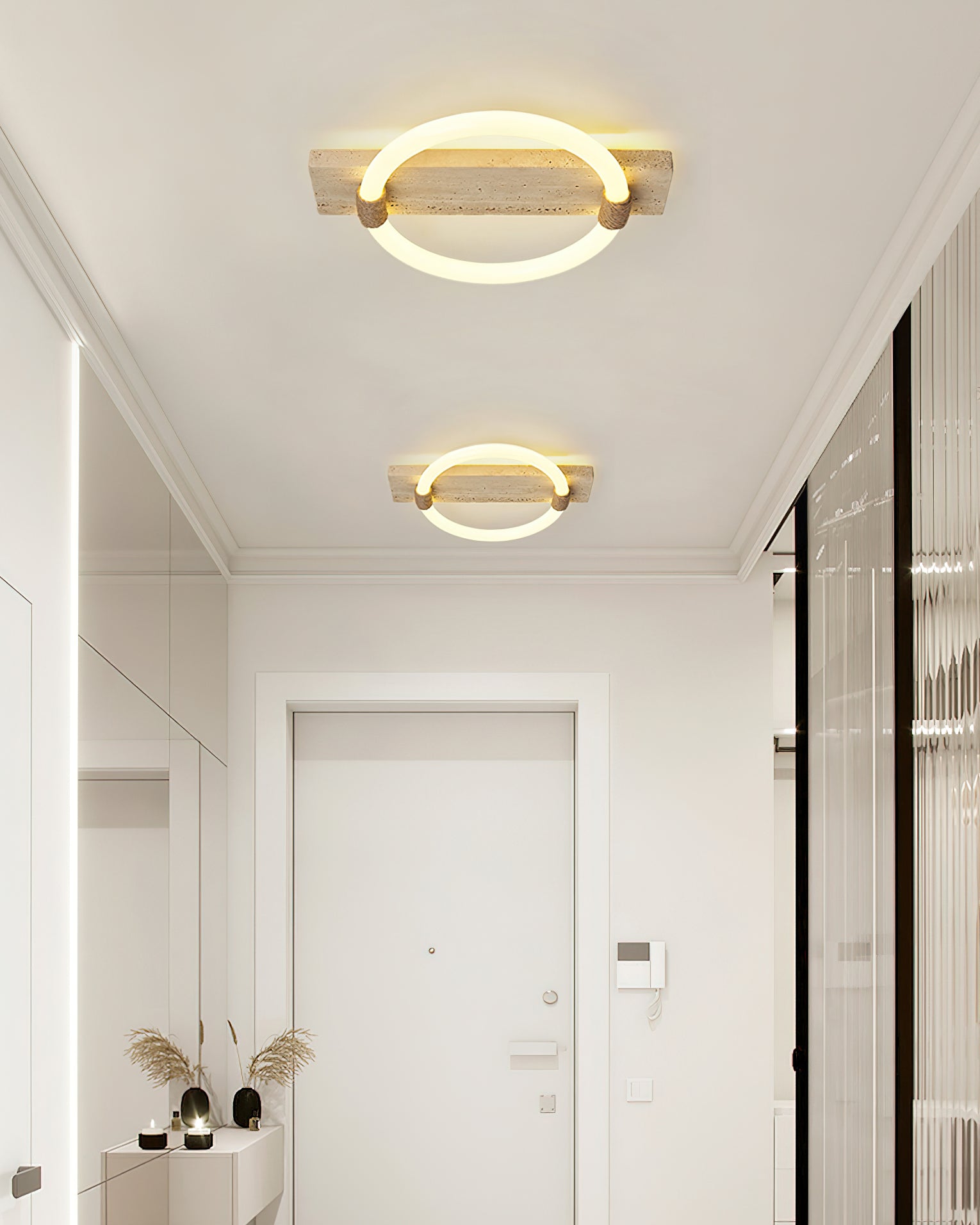 Elmaryra Ringed Travertine Wall Light - Letslighting