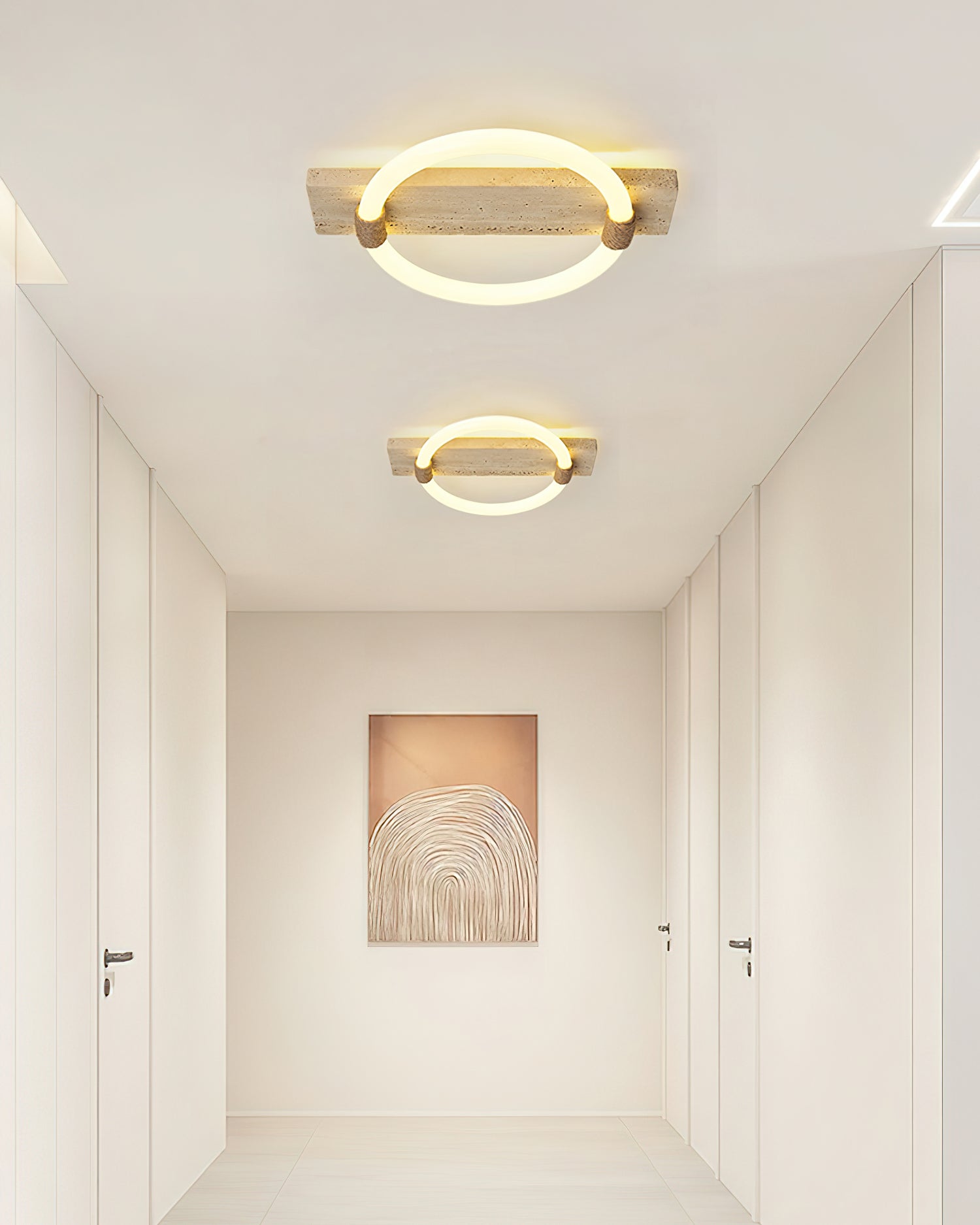 Elmaryra Ringed Travertine Wall Light - Letslighting